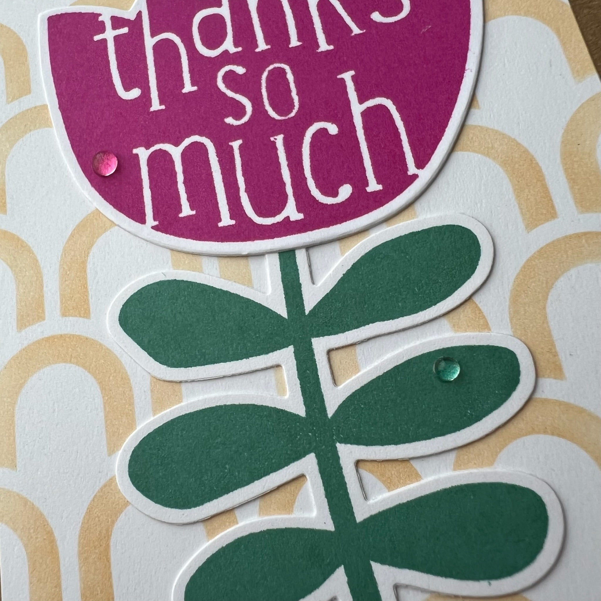 Thanks So Much Flower - Handmade Card