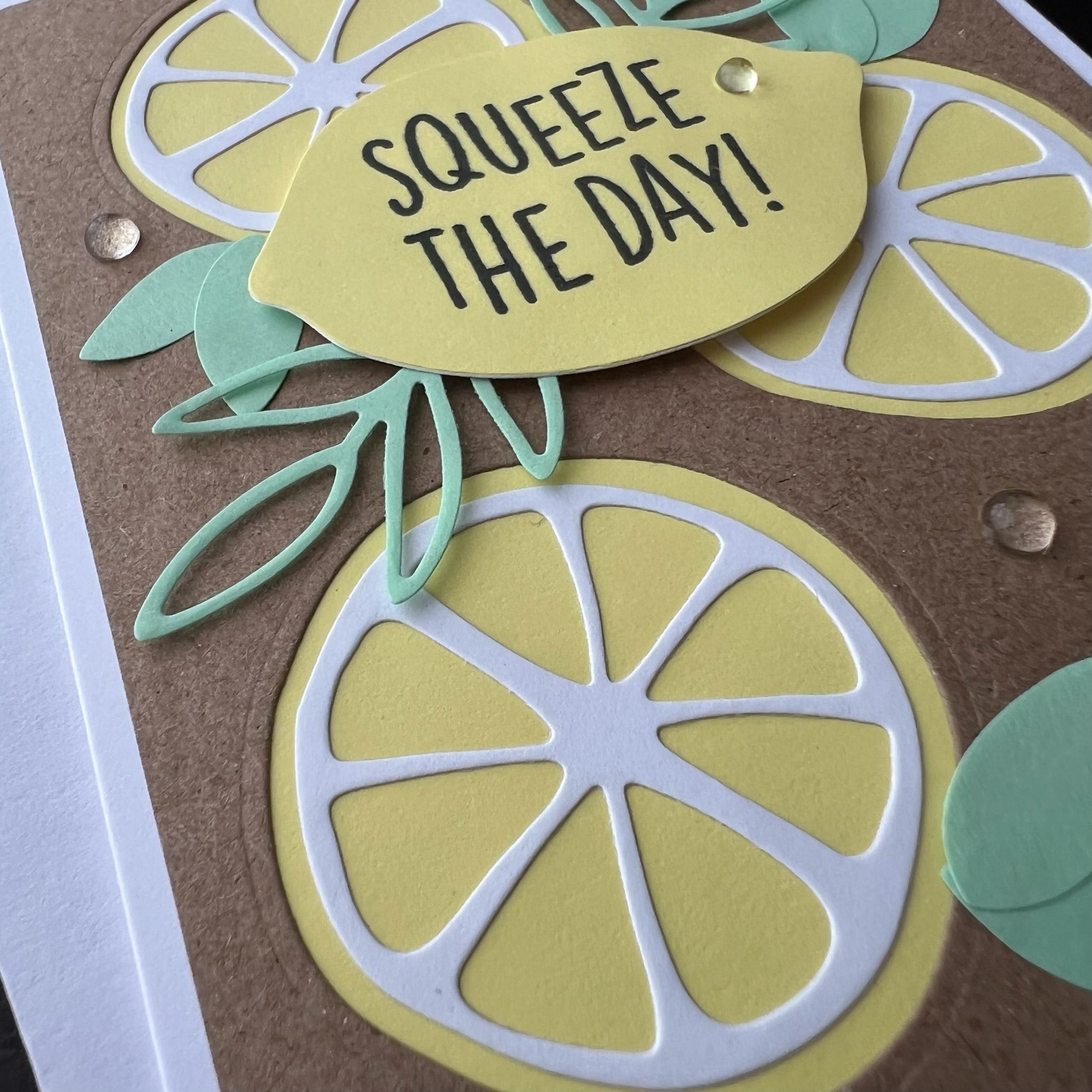 Squeeze the Day Lemons - Handmade Card