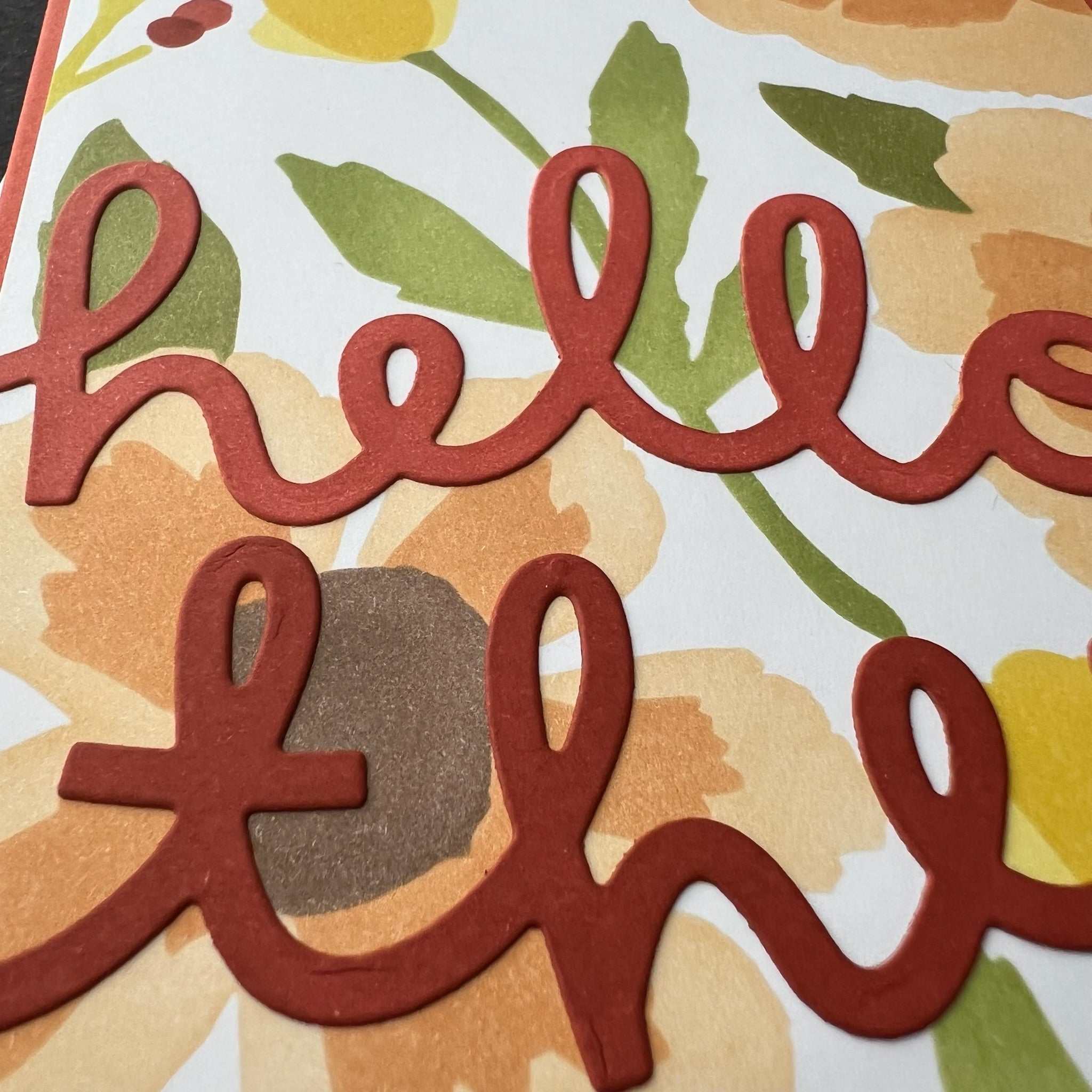 Hello There Fall Floral - Handmade Card