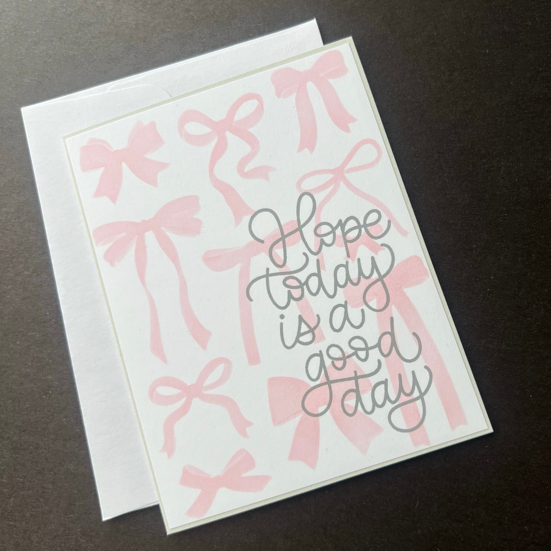 Hope Today Pink Bows - Handmade Card