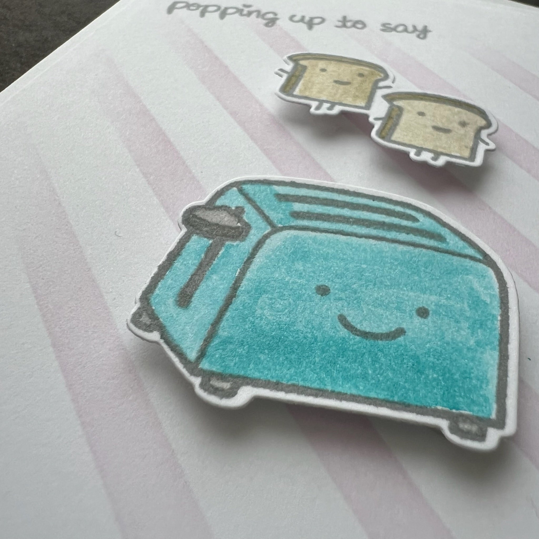 Popping Birthday Toast - Handmade Card