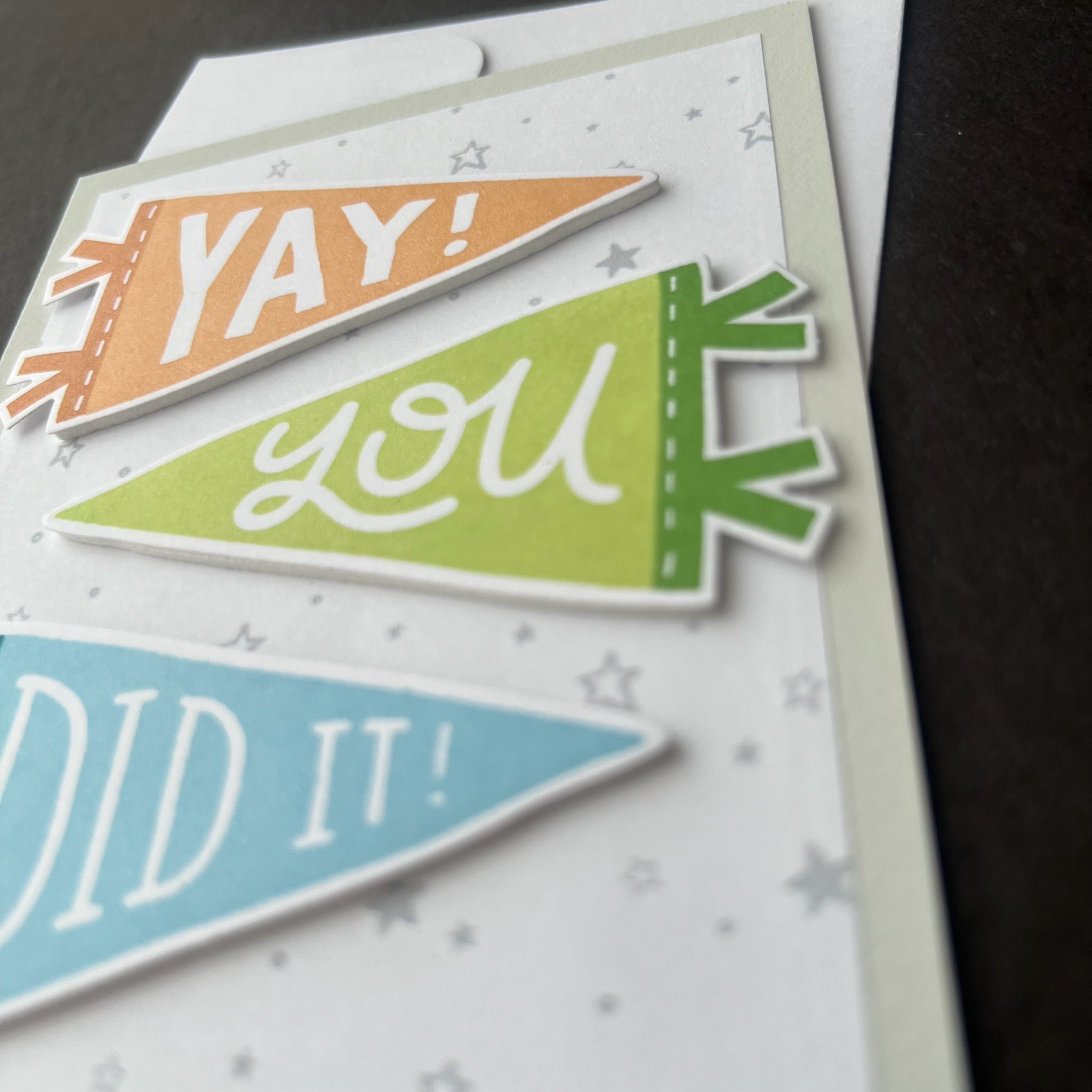 You Did It Pennants - Handmade Card