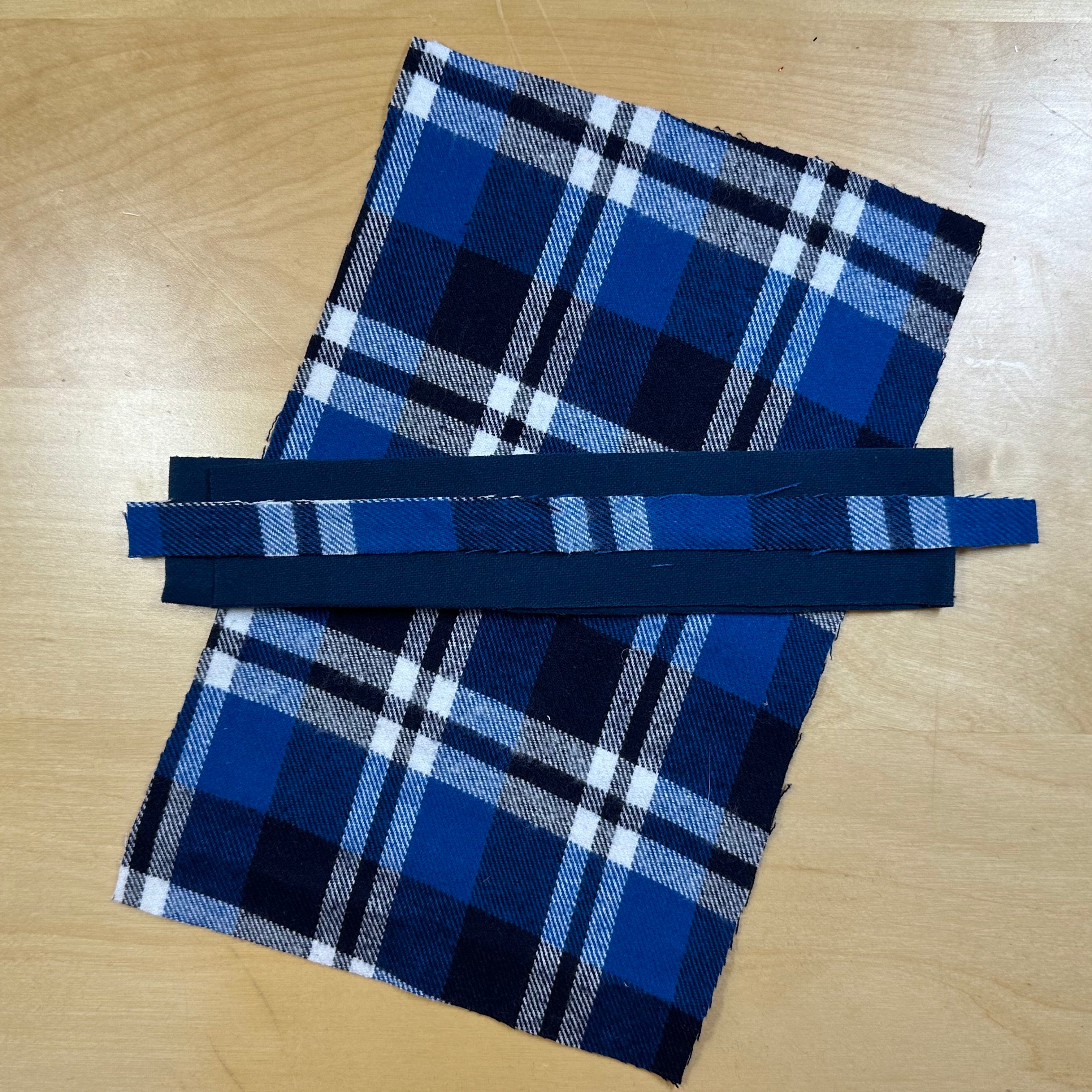 Snowman Kit - Blue Plaid Hat - Blue Scarf