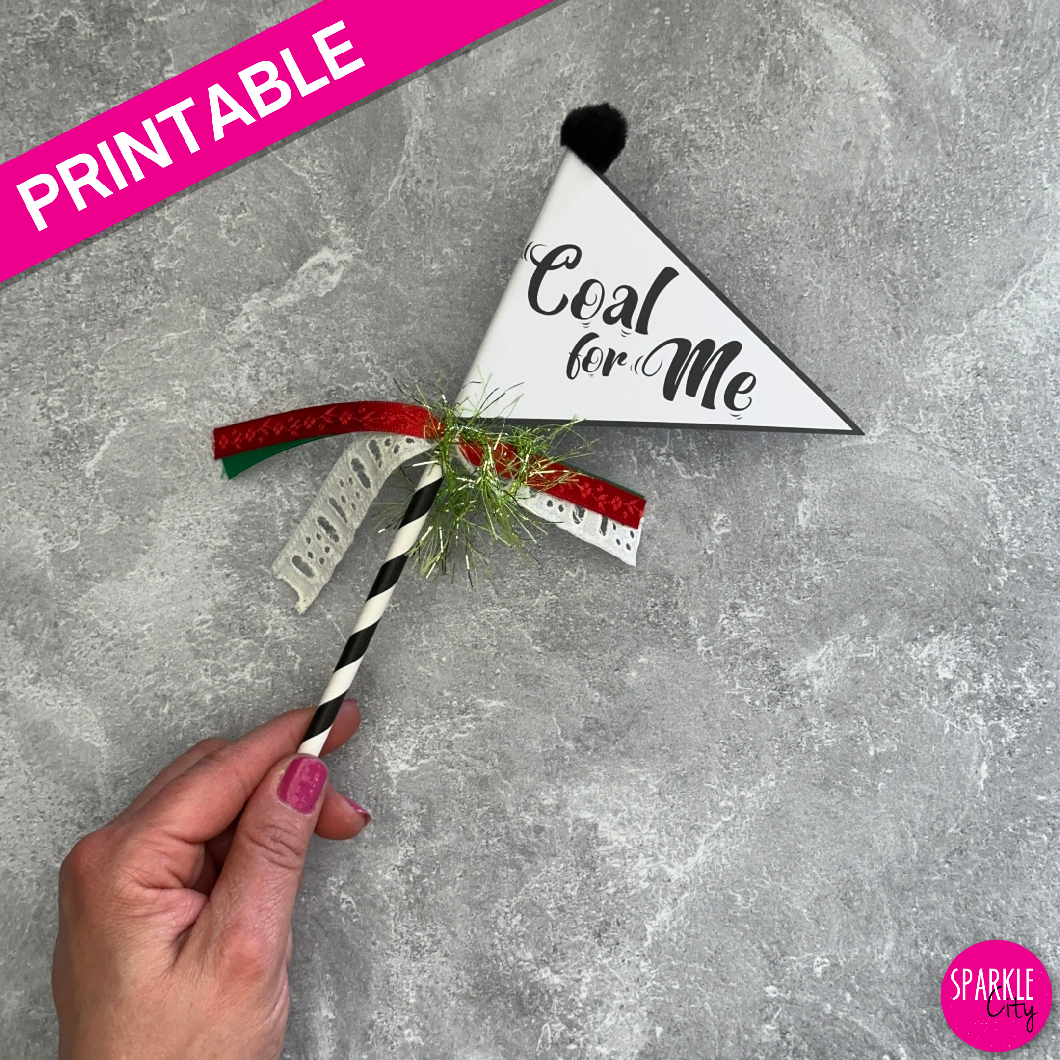 Winter Wishes Printables - Pennants - Coal for Me