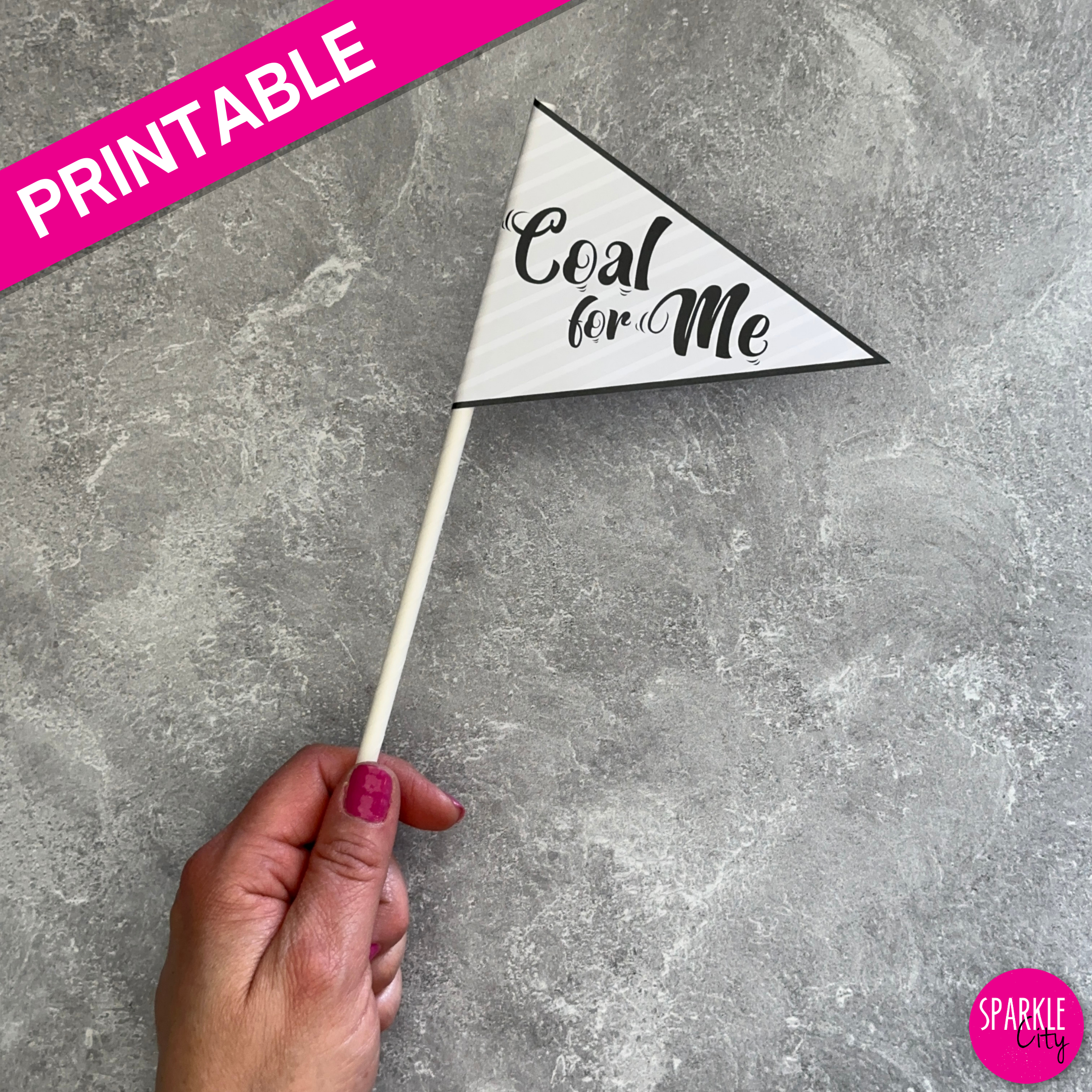 Winter Wishes Printables - Pennants - Coal for Me