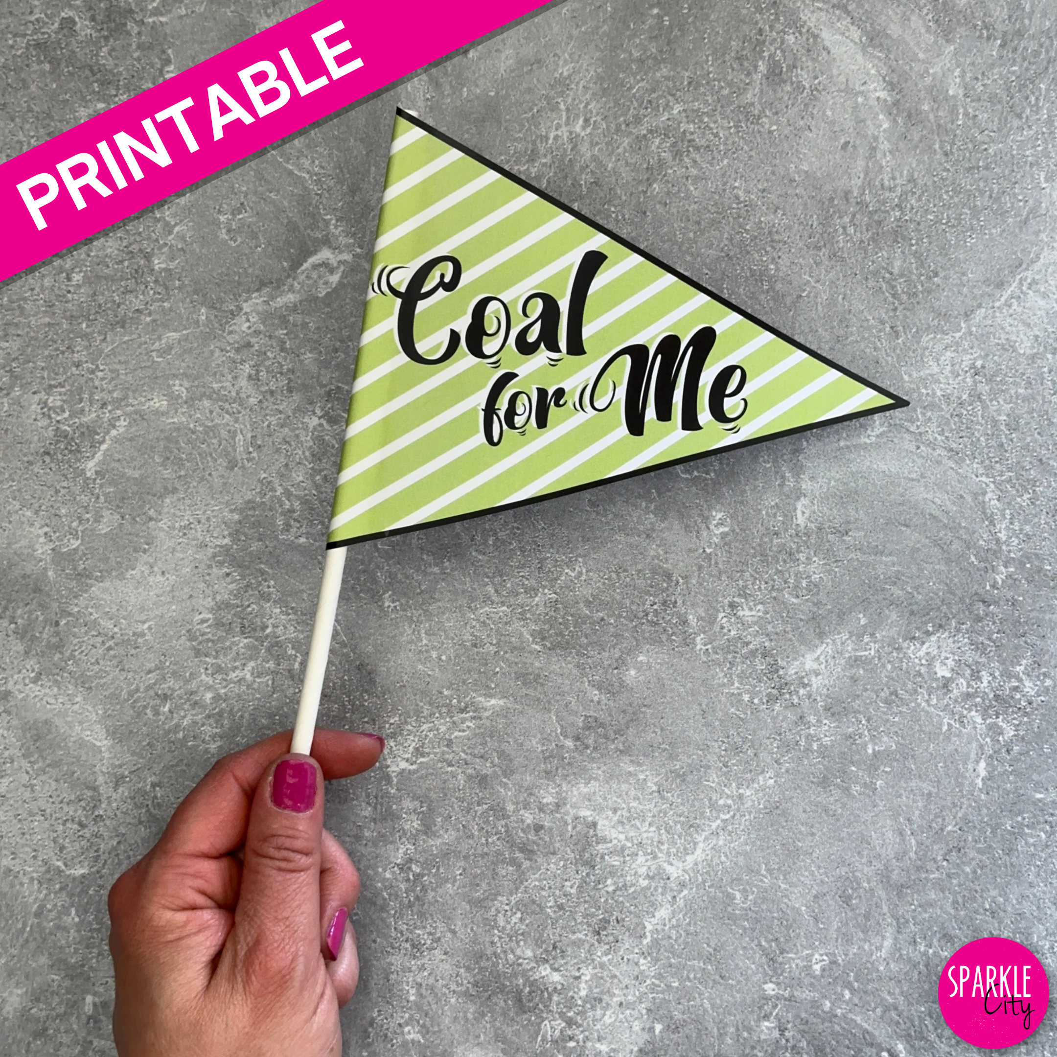Winter Wishes Printables - Pennants - Coal for Me