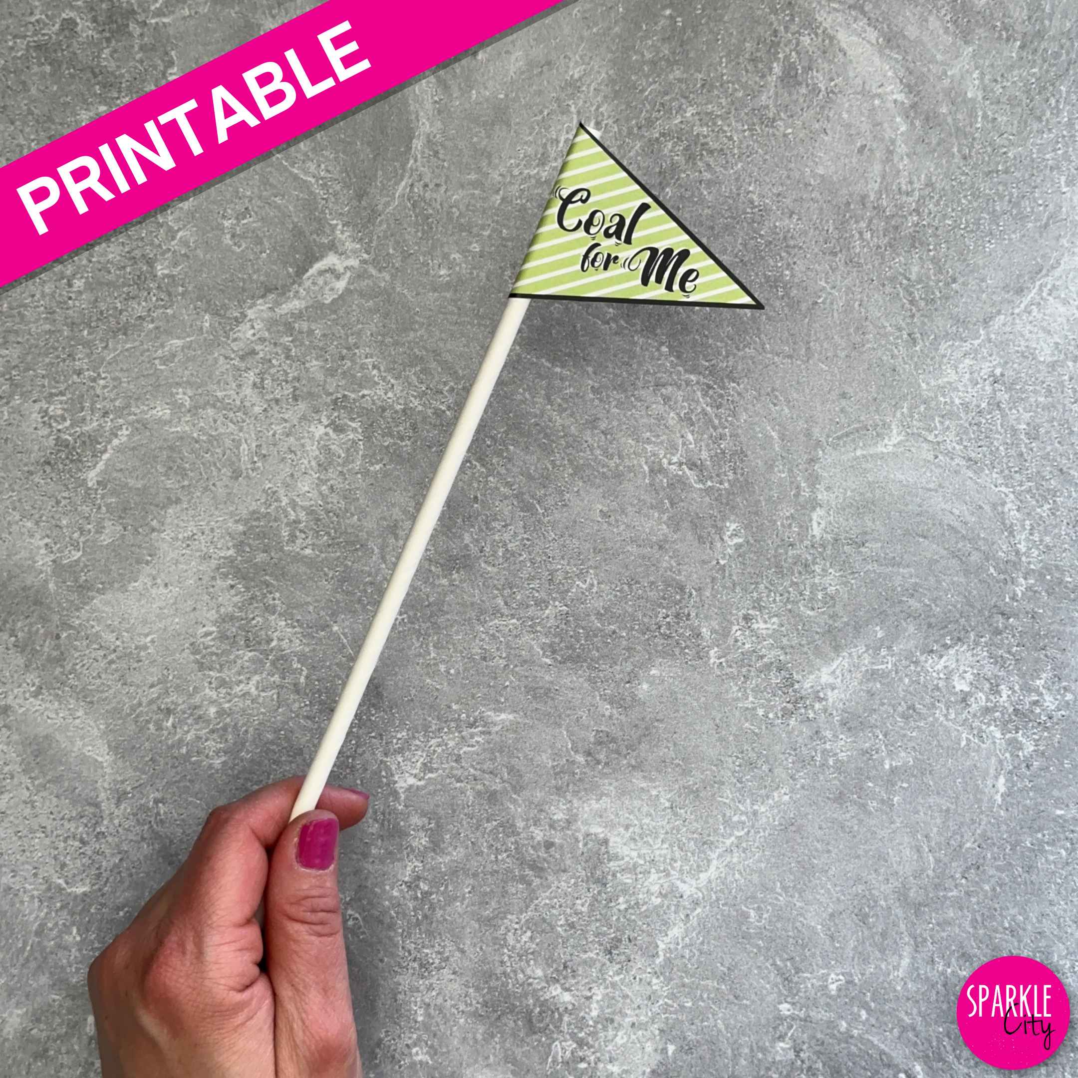 Winter Wishes Printables - Pennants - Coal for Me