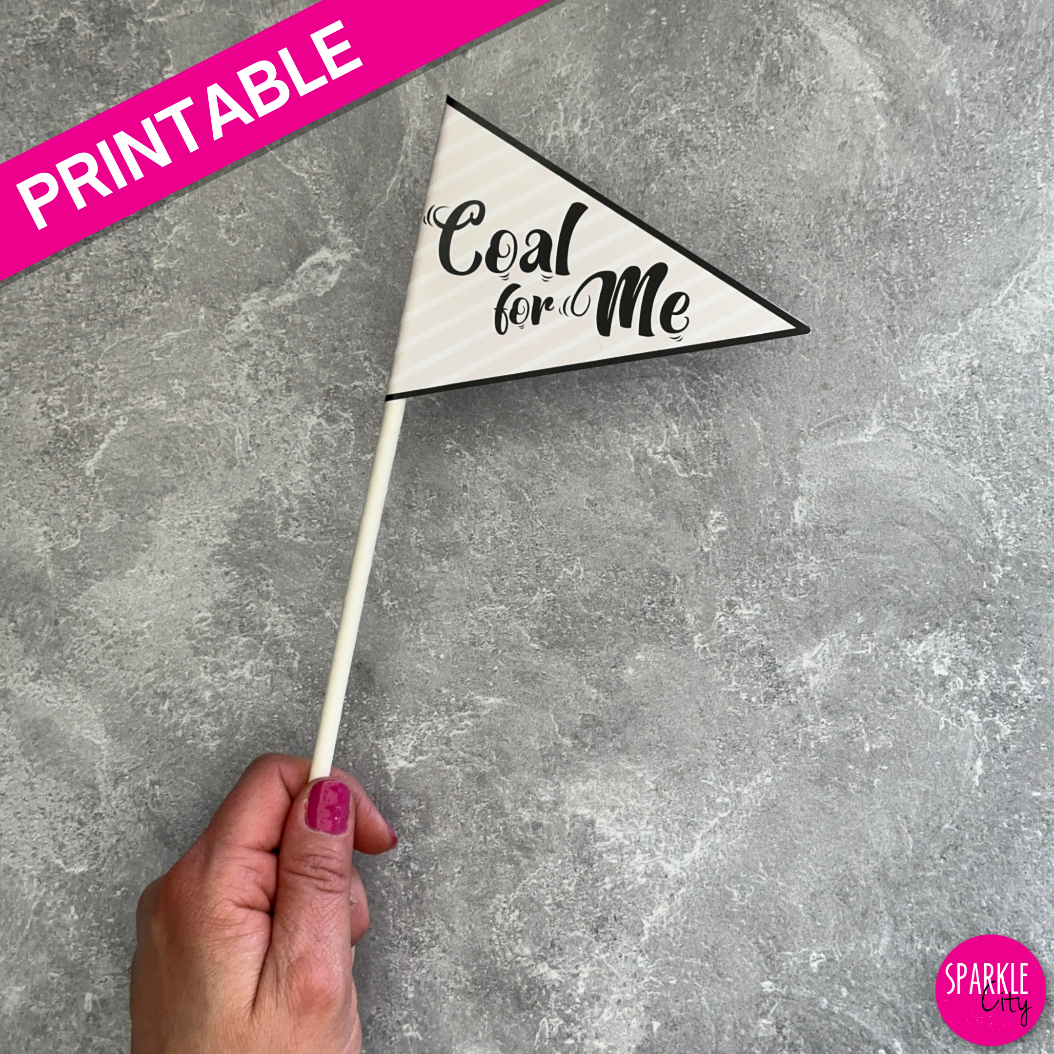 Winter Wishes Printables - Pennants - Coal for Me