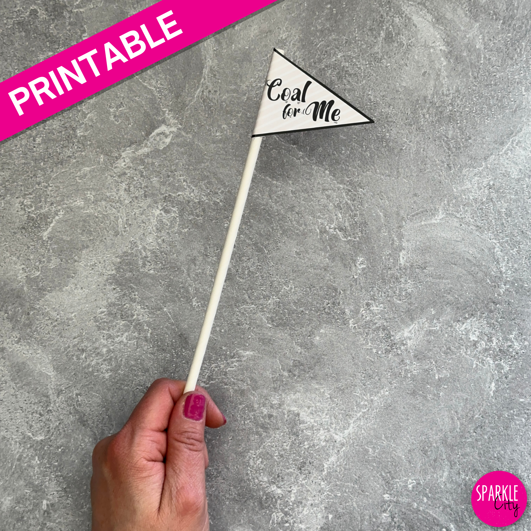 Winter Wishes Printables - Pennants - Coal for Me