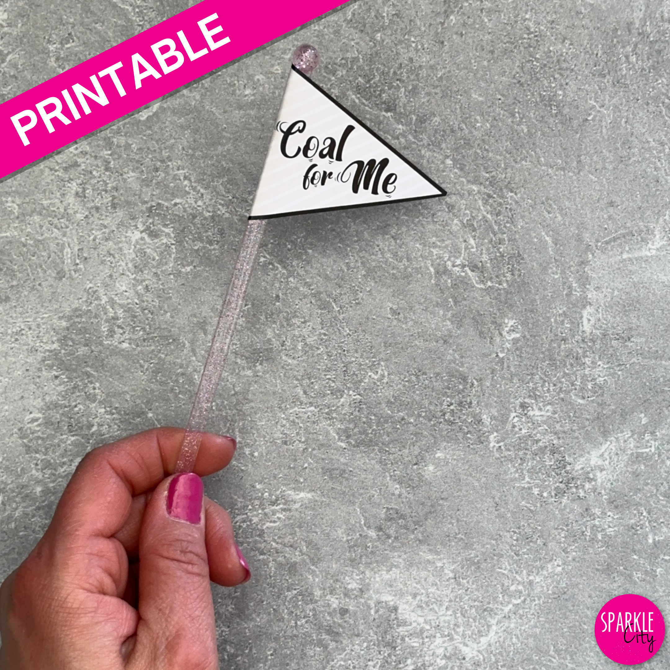 Winter Wishes Printables - Pennants - Coal for Me
