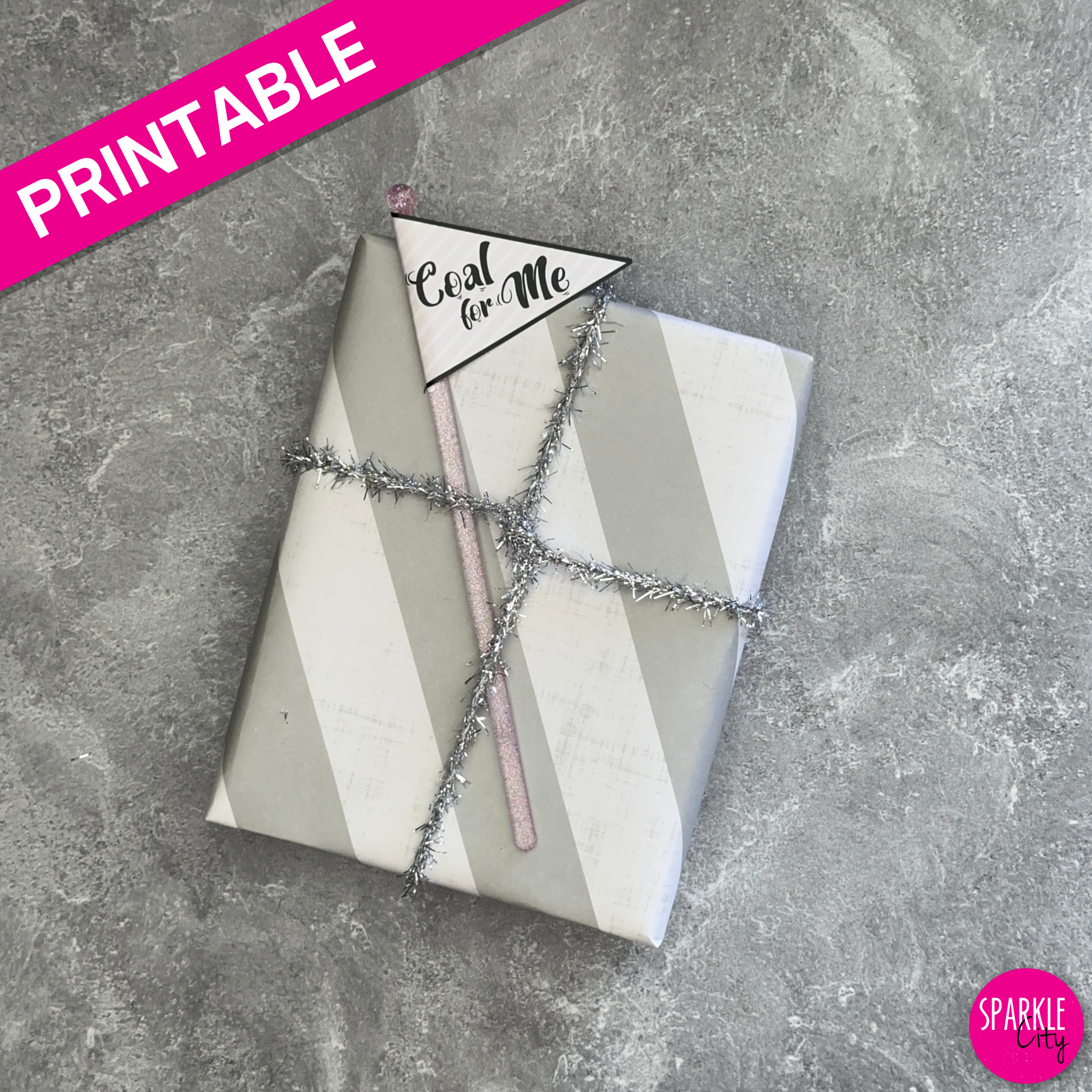 Winter Wishes Printables - Pennants - Coal for Me