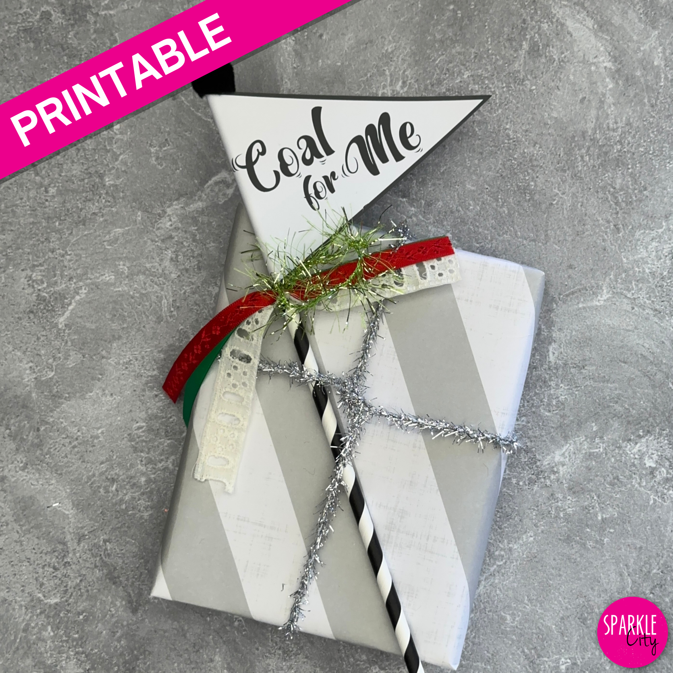 Winter Wishes Printables - Pennants - Coal for Me