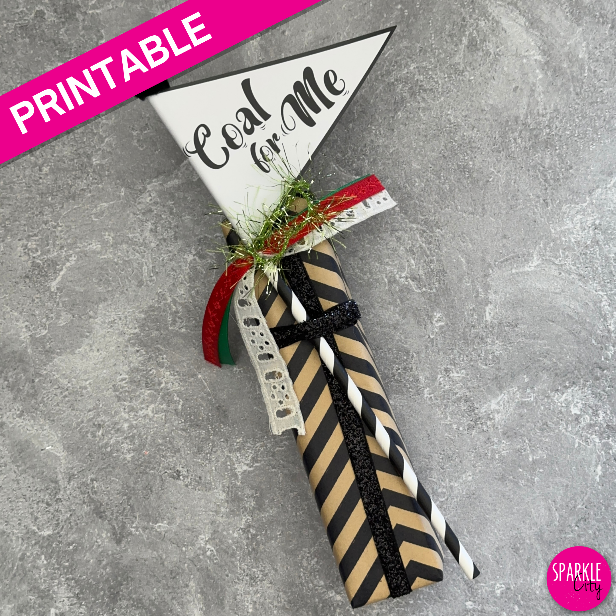 Winter Wishes Printables - Pennants - Coal for Me