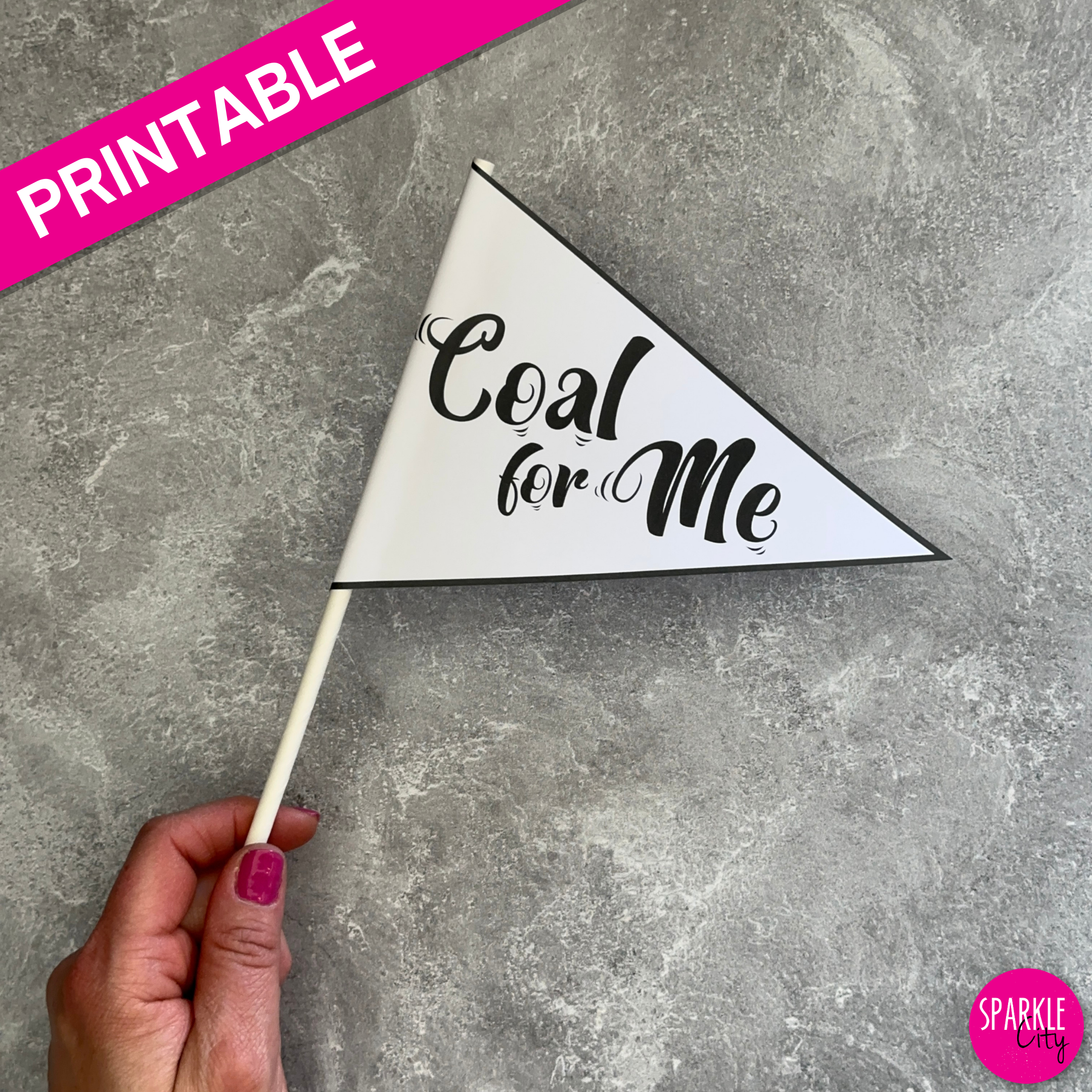Winter Wishes Printables - Pennants - Coal for Me