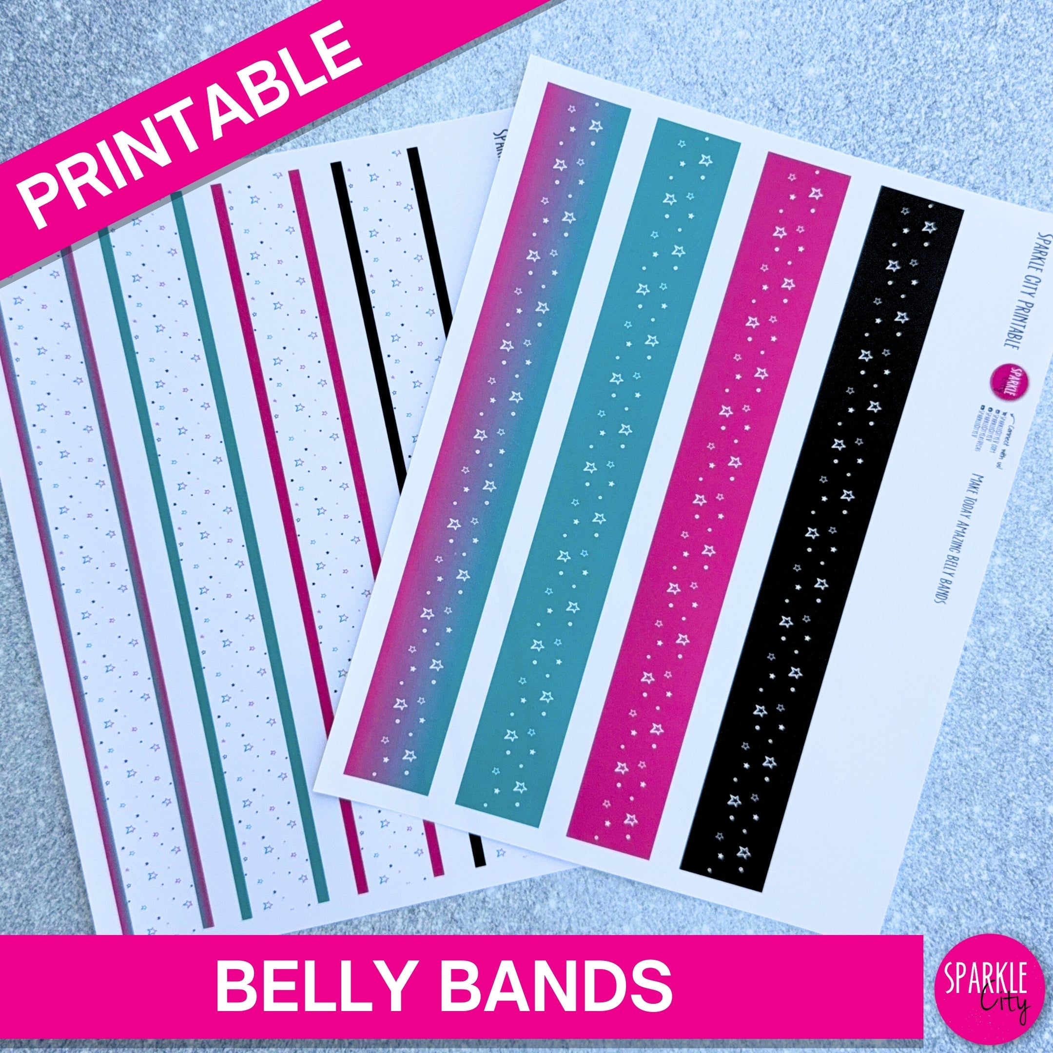 Make Today Amazing - Pattern Papers, Tags and Belly Bands MEGA BUNDLE