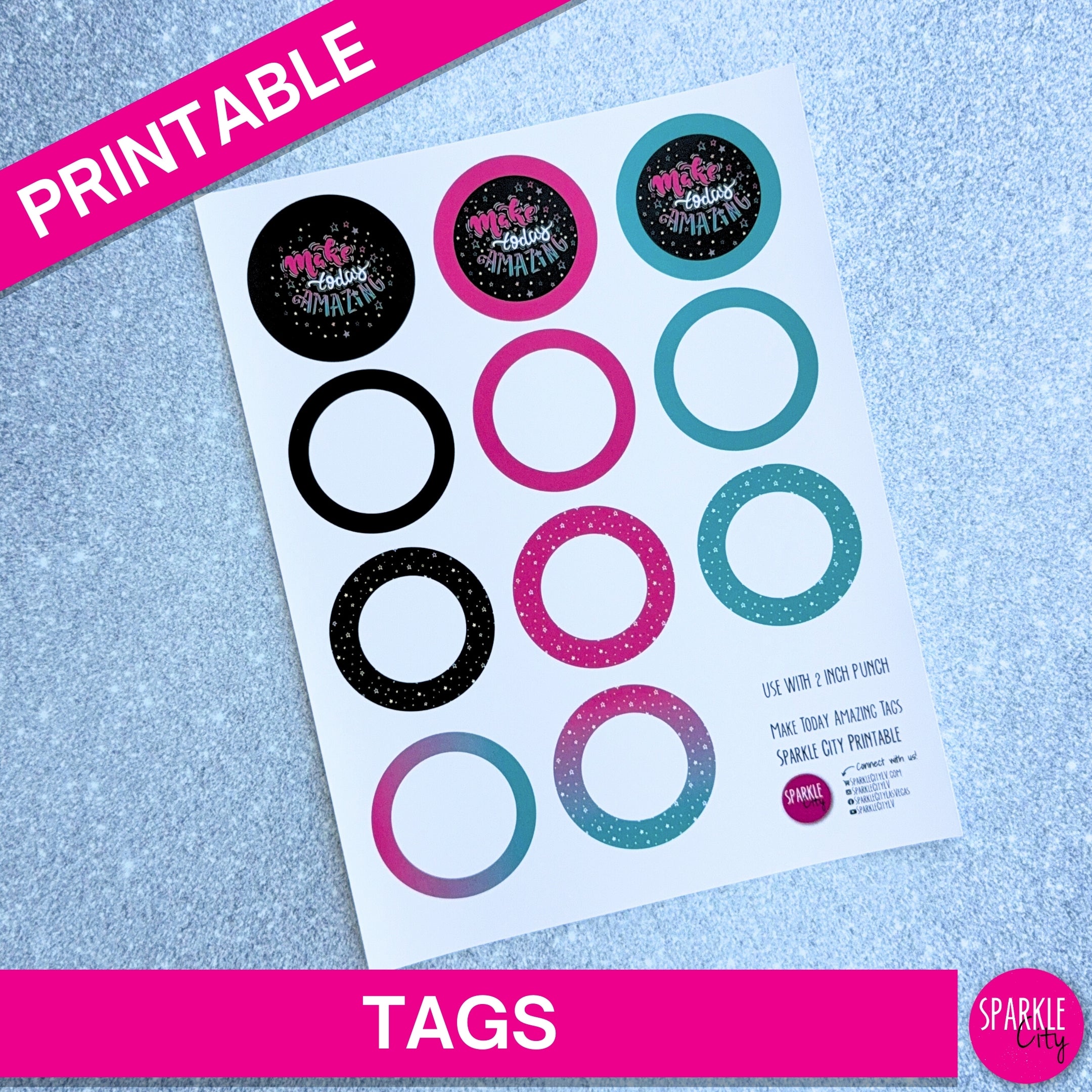 Make Today Amazing - Pattern Papers, Tags and Belly Bands MEGA BUNDLE