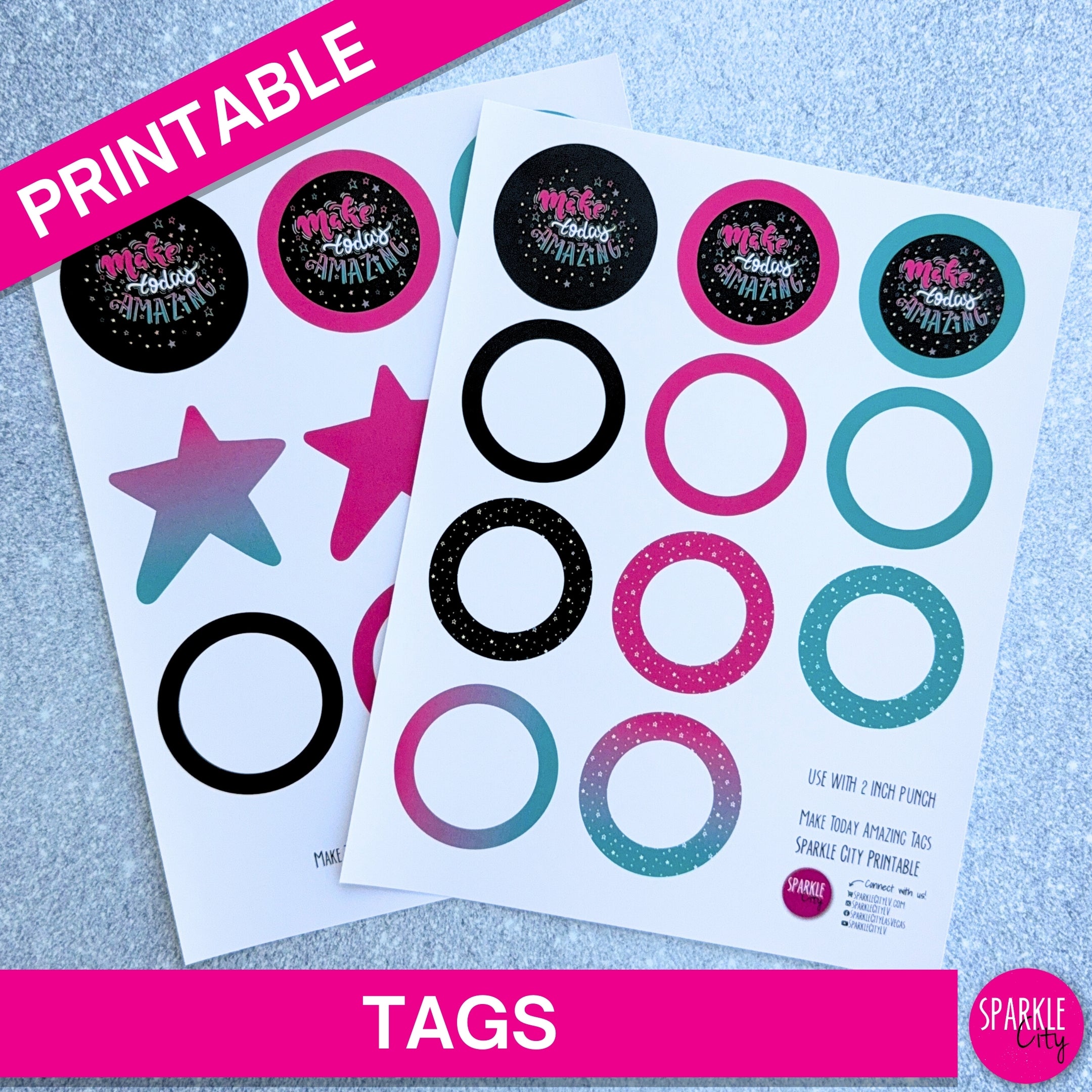 Make Today Amazing - Pattern Papers, Tags and Belly Bands MEGA BUNDLE