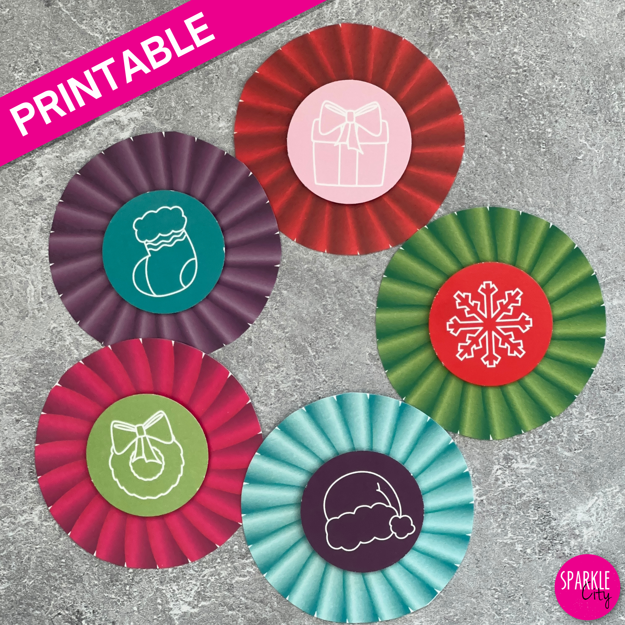 Winter Wishes Printables - Tags, Tokens and Rosettes
