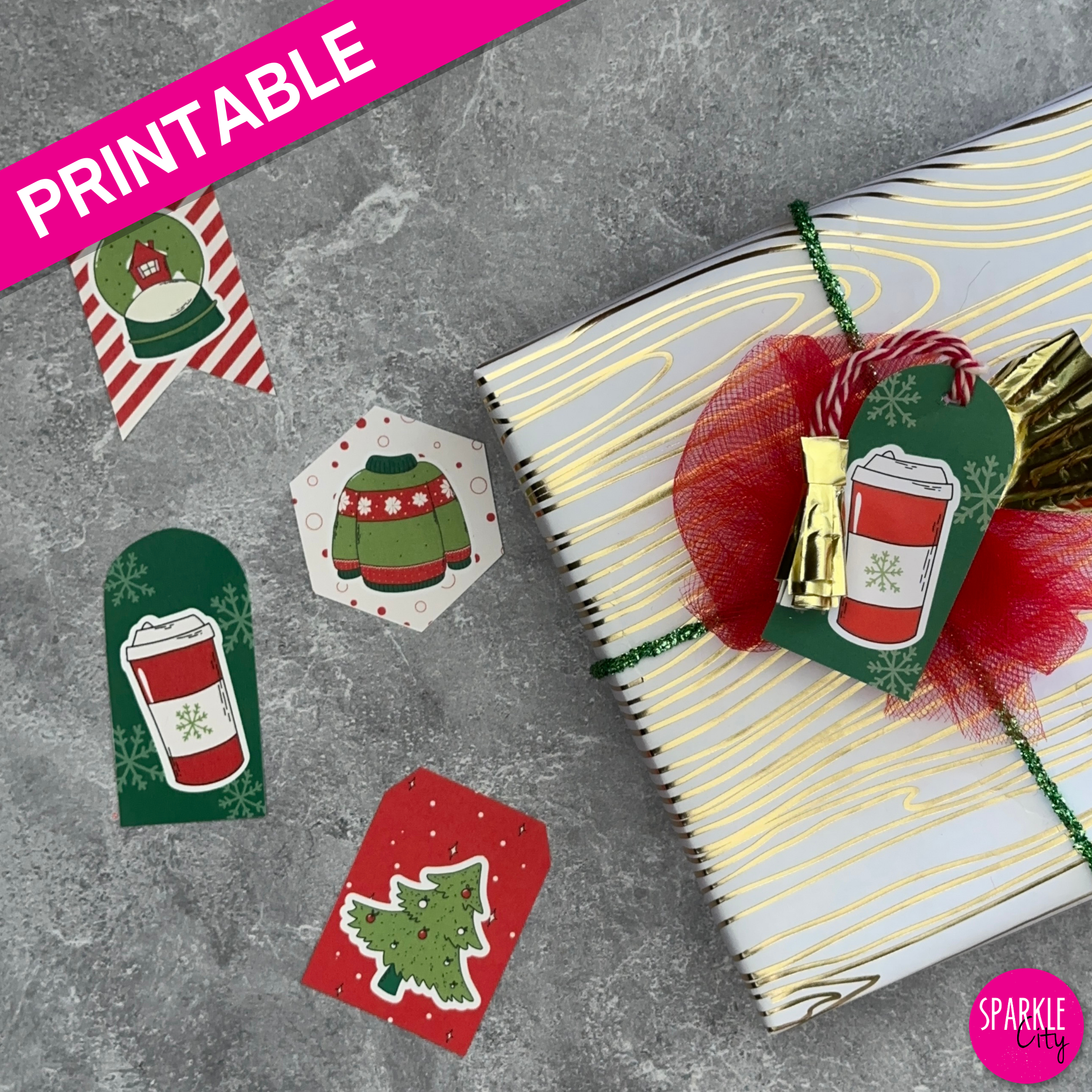 Winter Wishes Printables - Tags, Tokens and Rosettes
