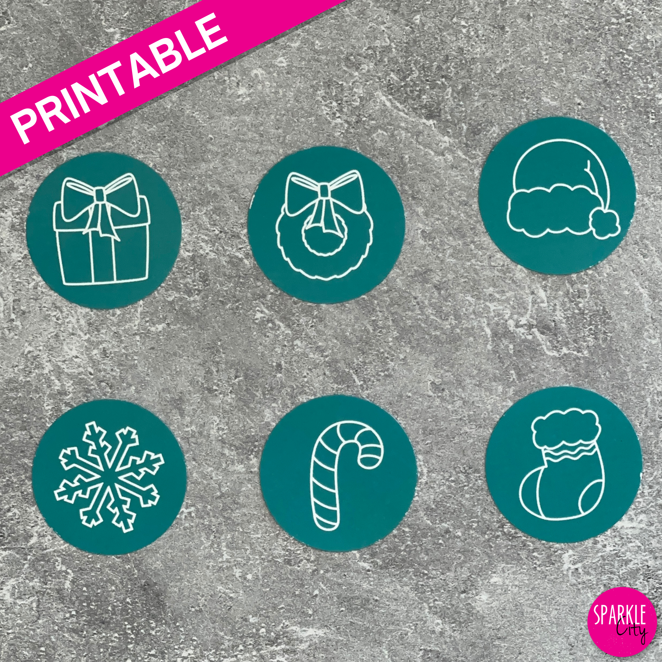 Winter Wishes Printables - Tags, Tokens and Rosettes