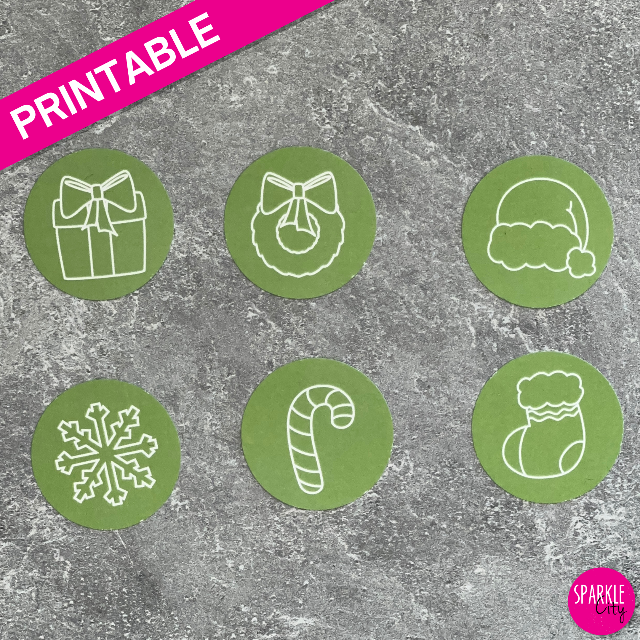 Winter Wishes Printables - Tags, Tokens and Rosettes