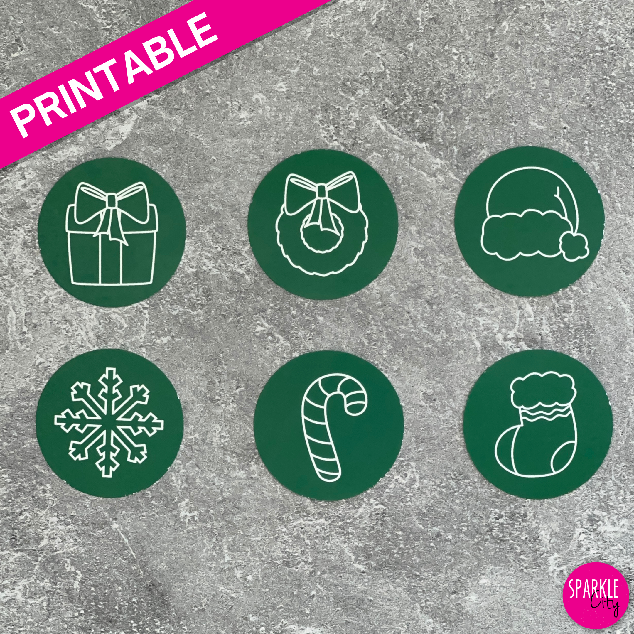 Winter Wishes Printables - Tags, Tokens and Rosettes