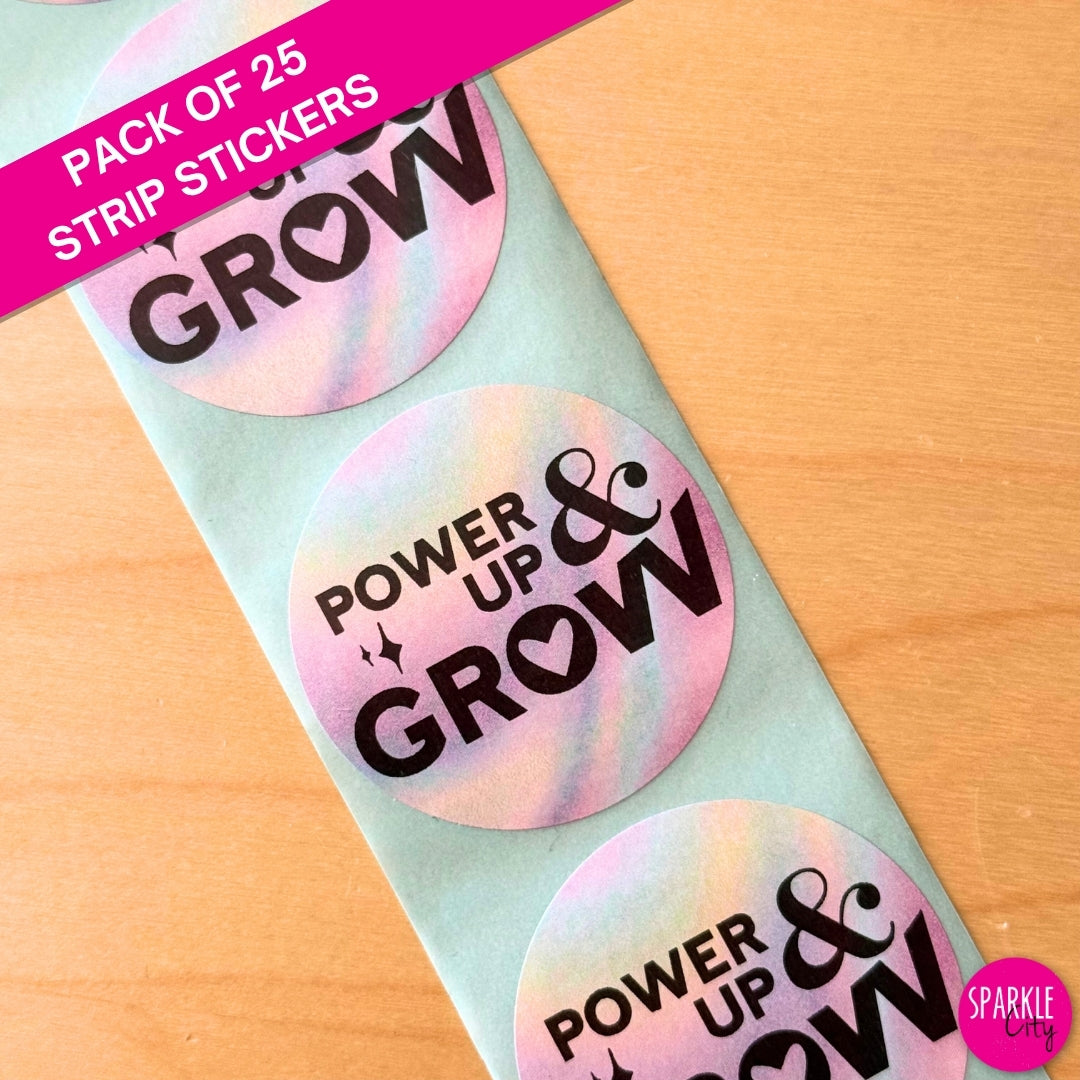 Power Up & Grow - Strip Stickers - Gradient Circle Strip Stickers