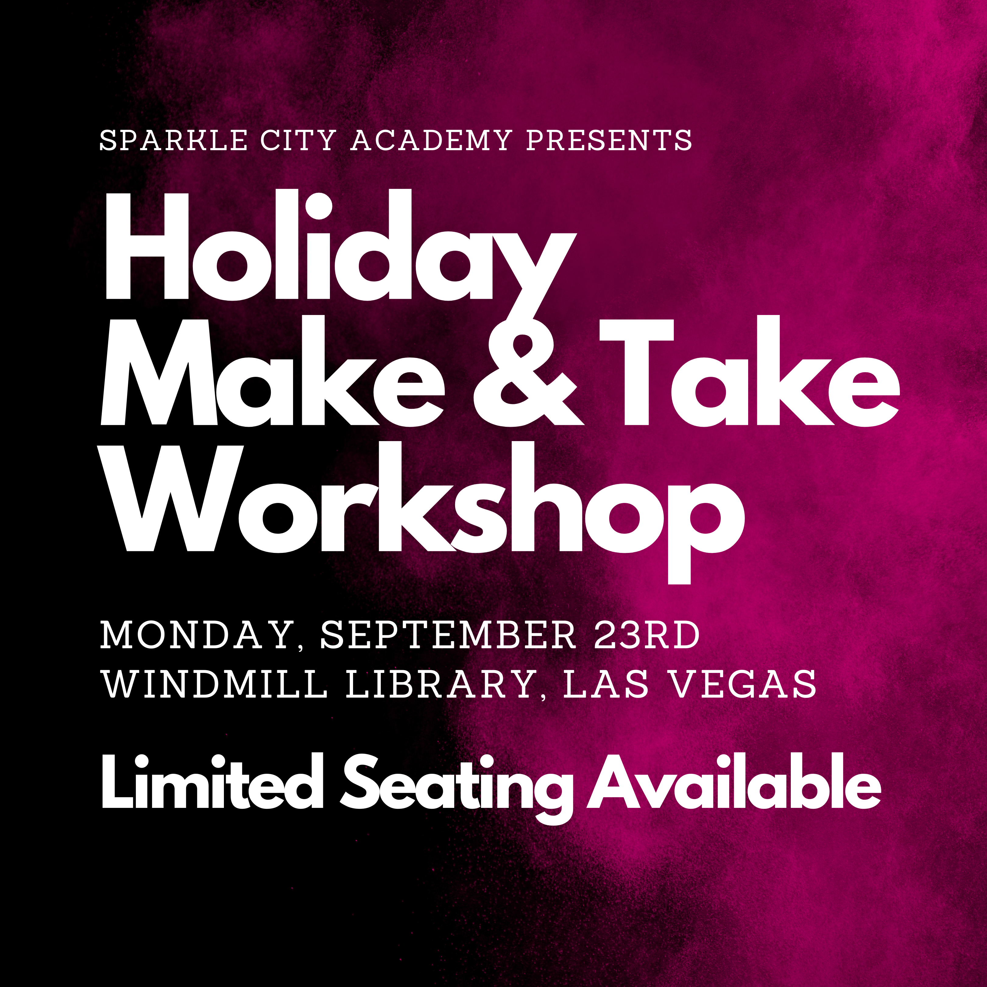 SCA Holiday Make & Take Workshop - September 23, 2024