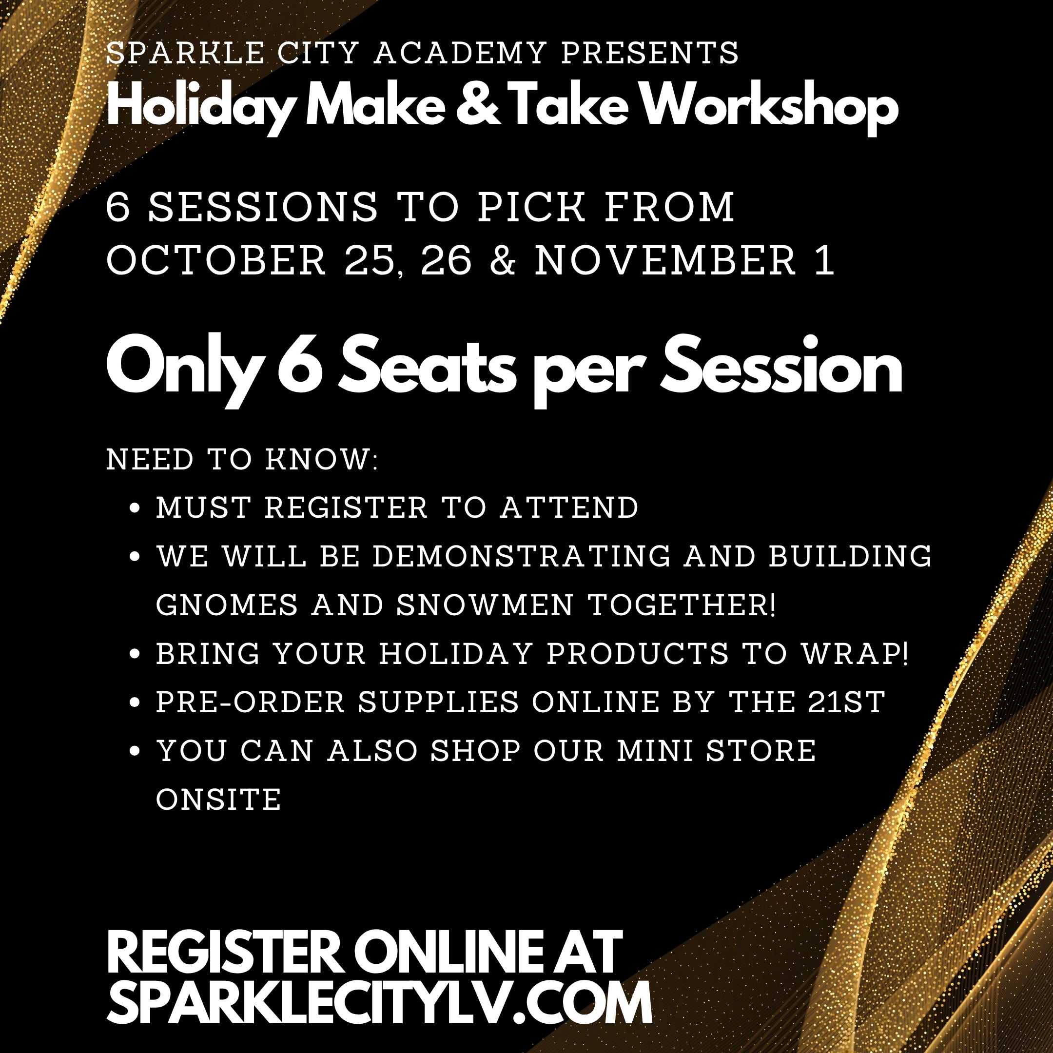 SCA Holiday Make & Take Workshop - October/November 2025
