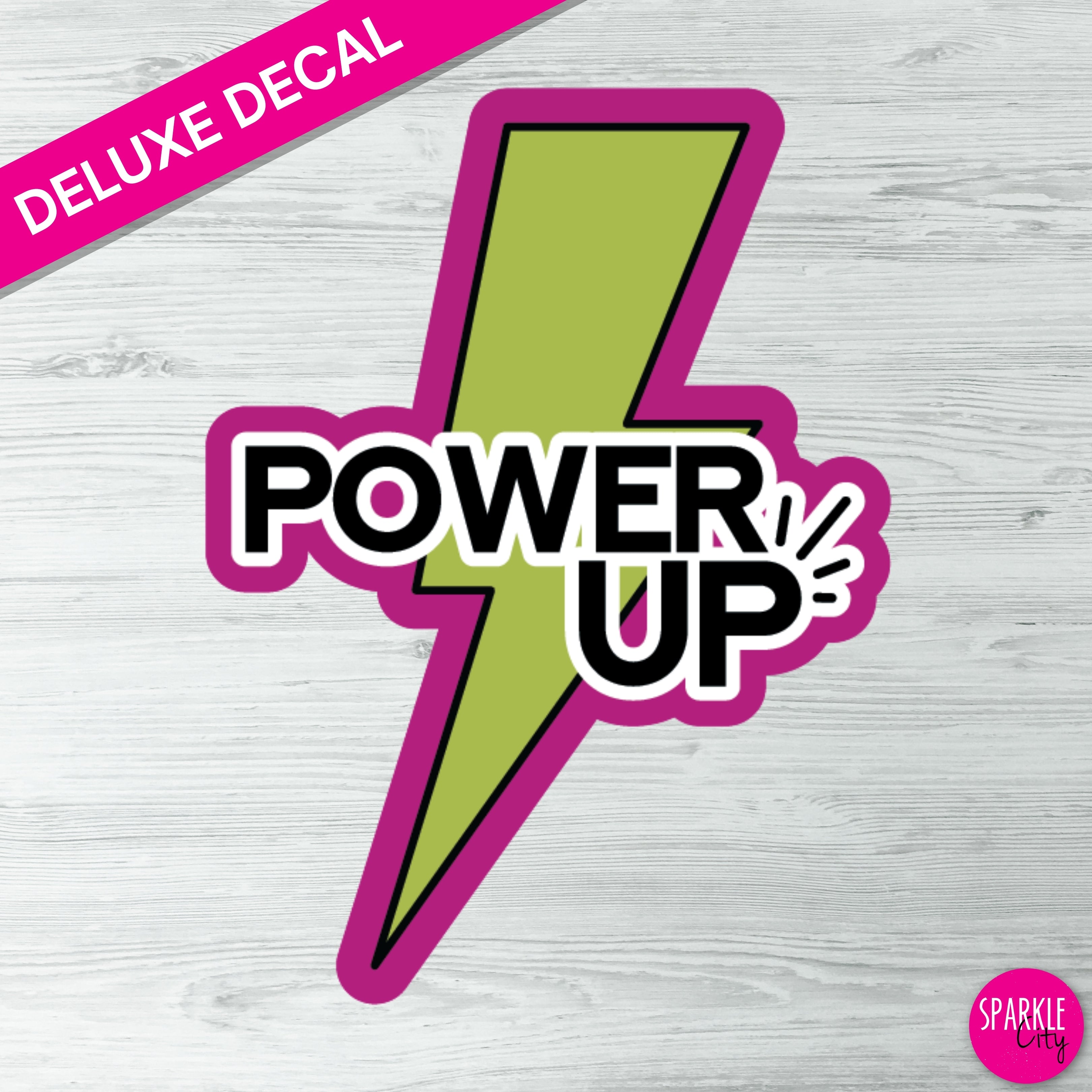 Power UP - Lightning Bolt- Single Deluxe Decal