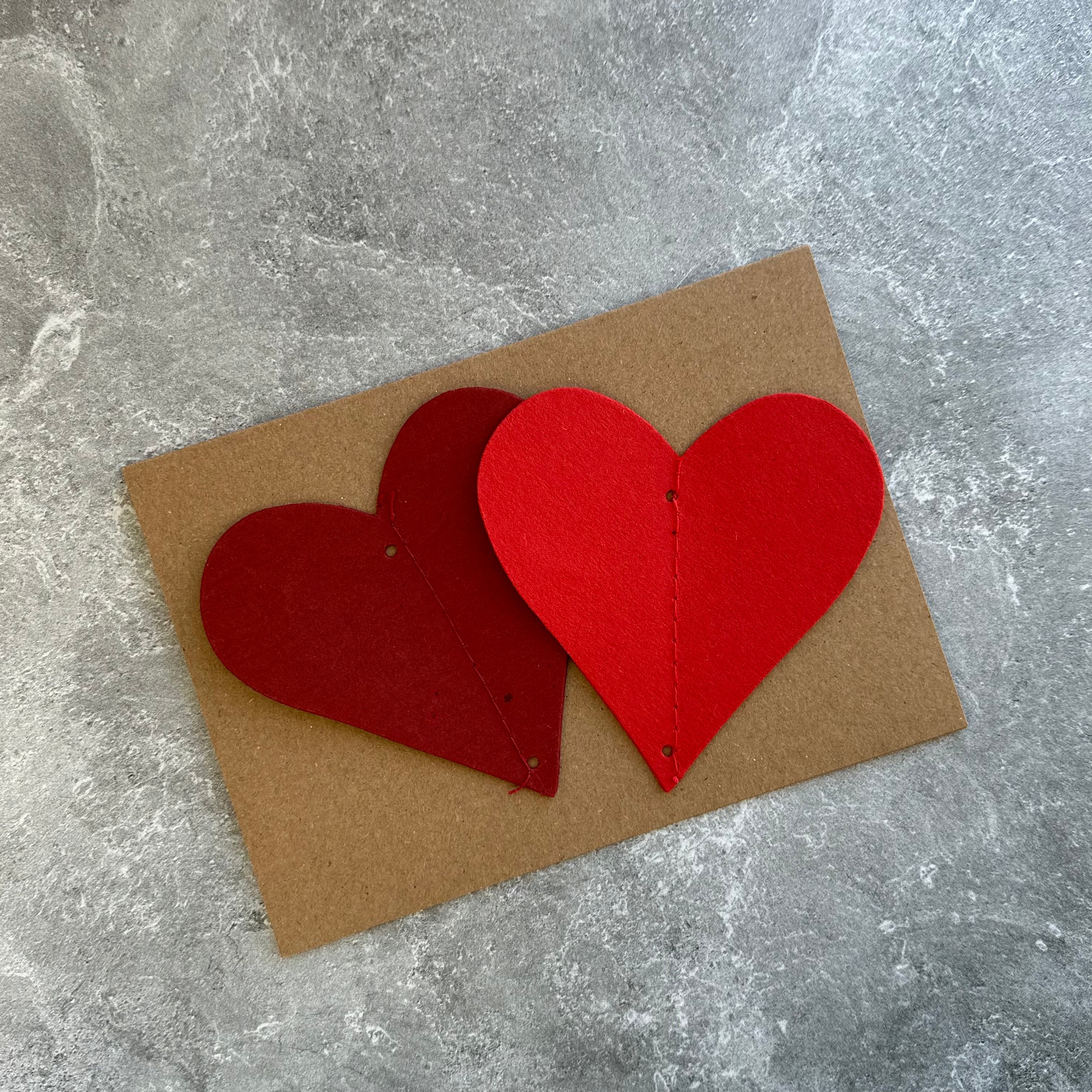 Two Hearts - Handmade Card