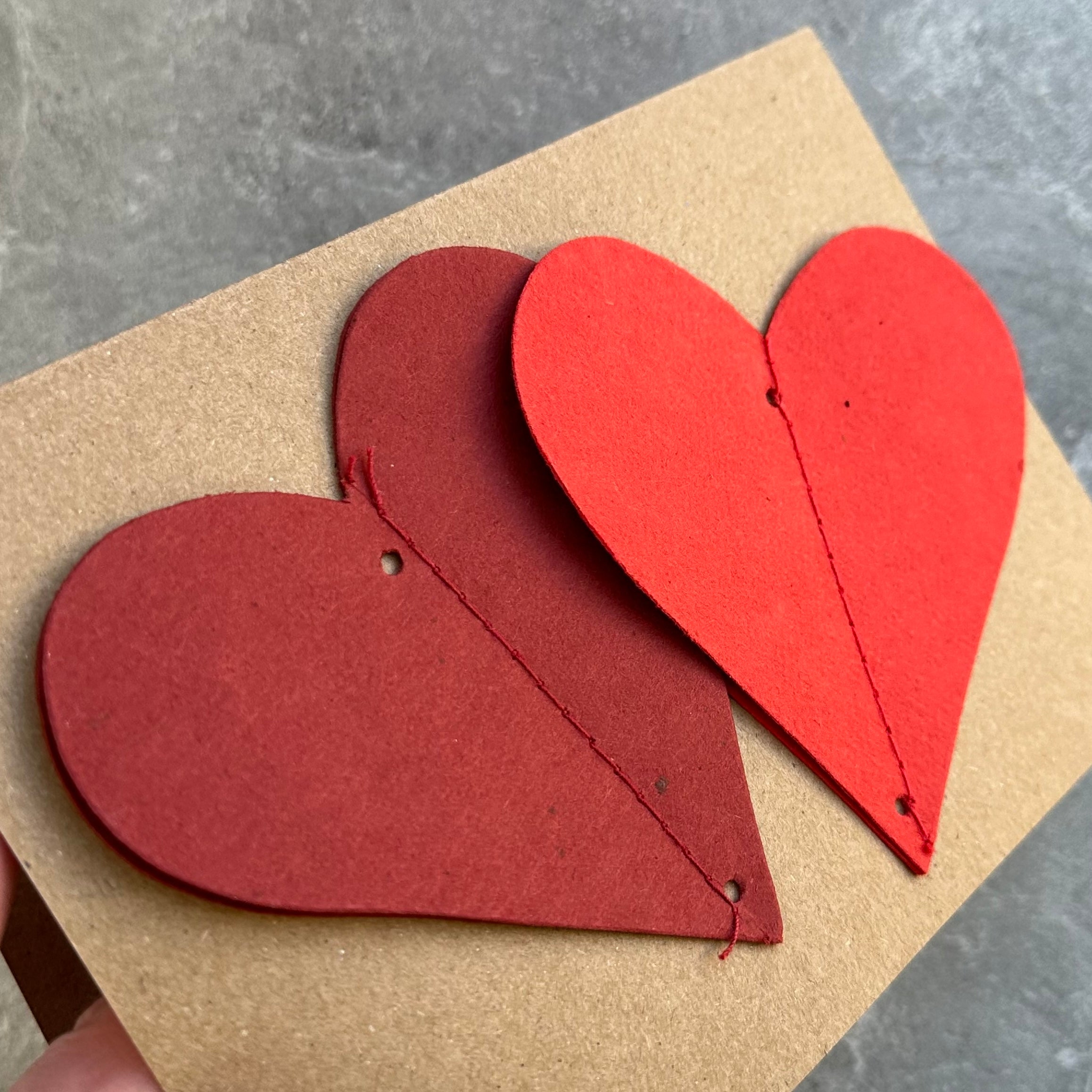 Two Hearts - Handmade Card