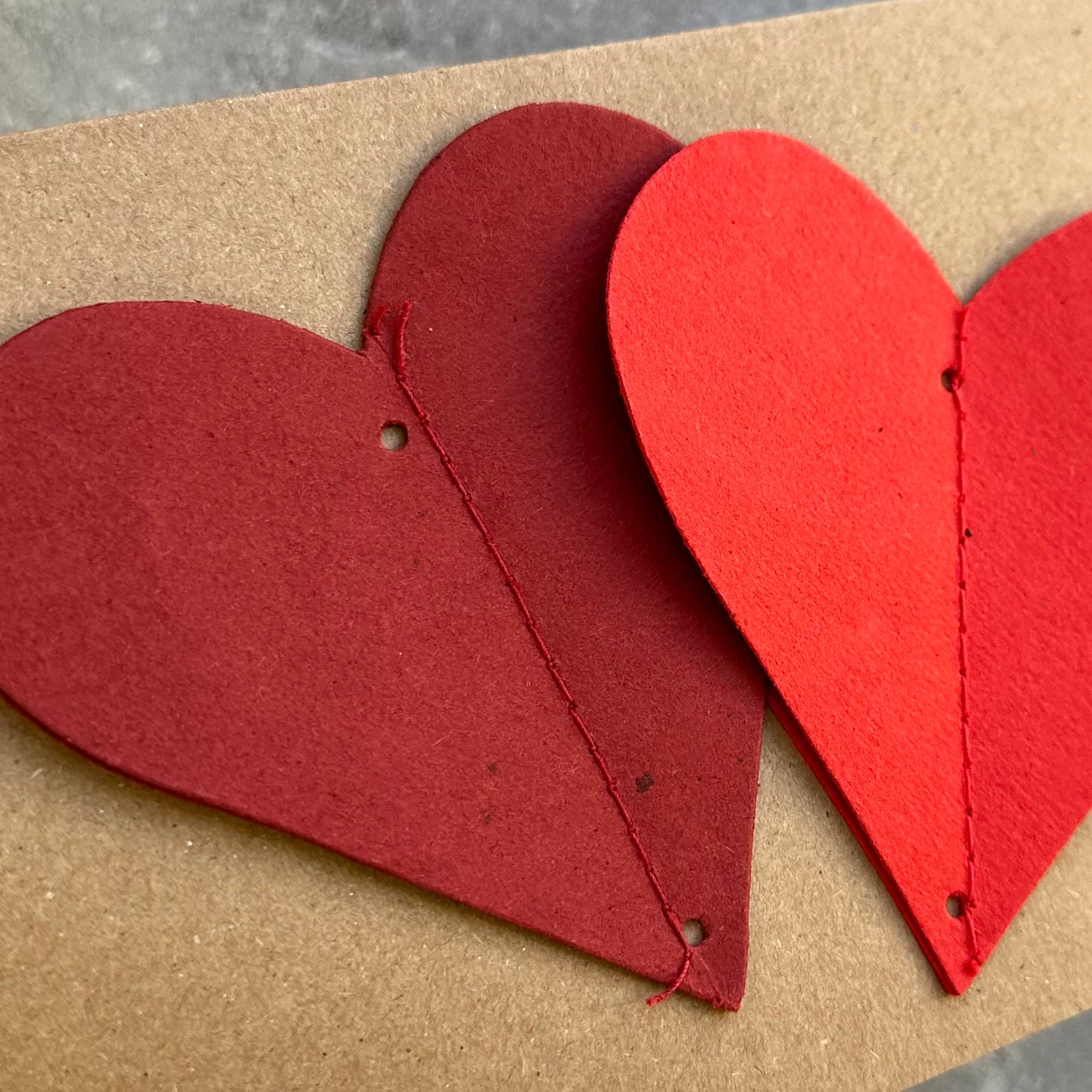 Two Hearts - Handmade Card