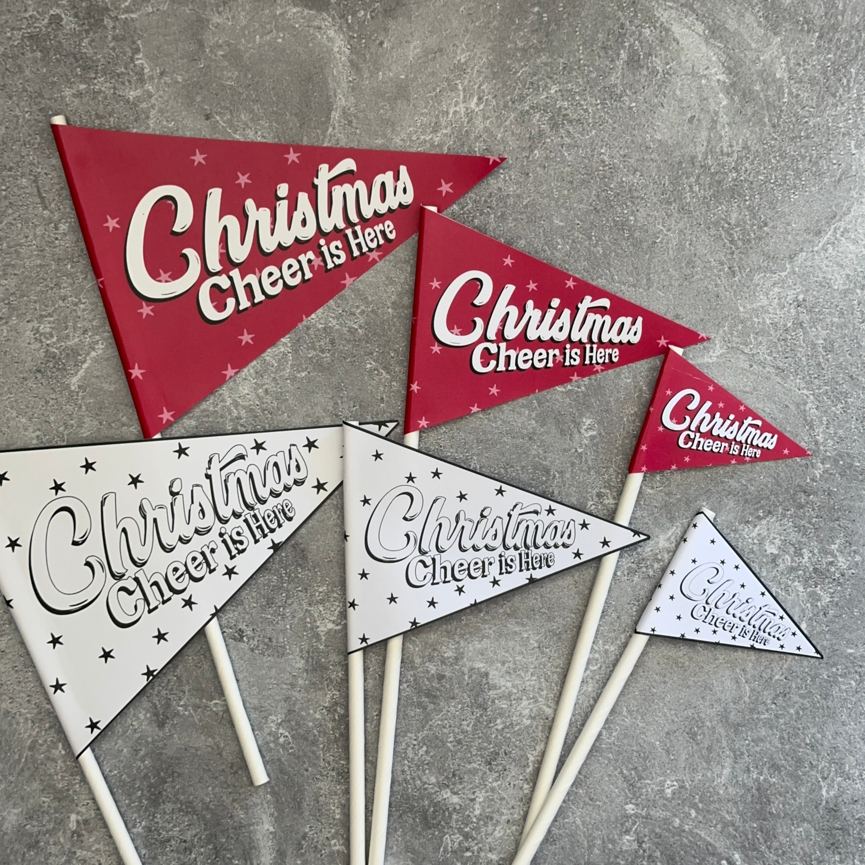 Winter Wishes Printables - Pennants - Christmas Cheer