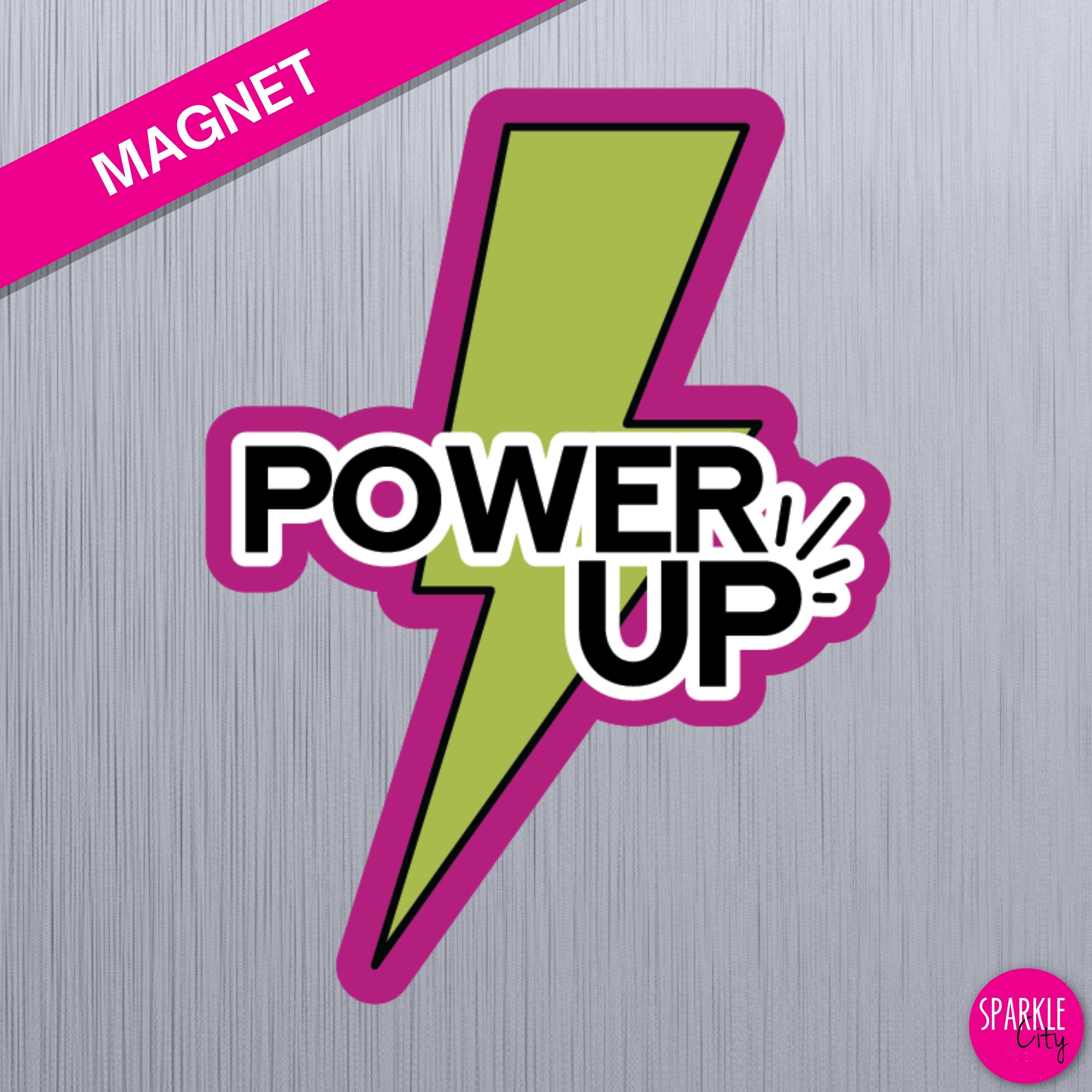 Power UP - Lightning Bolt - Magnet