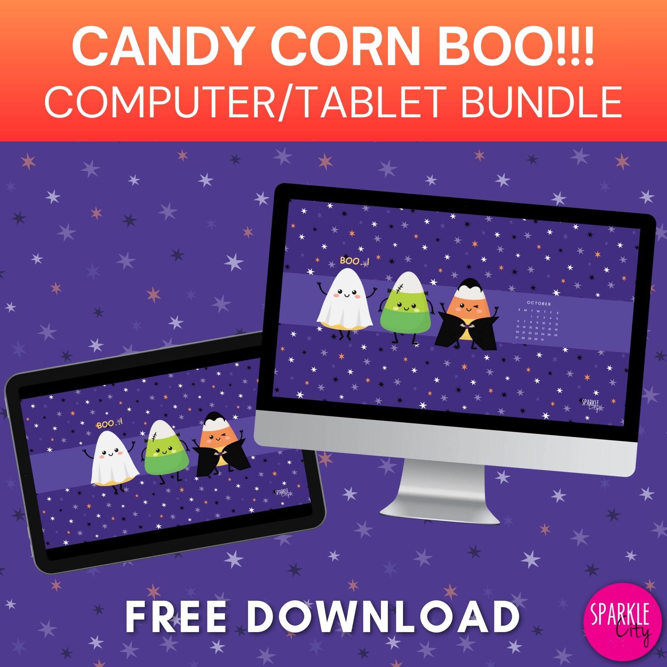 Candy Corn BOO! - Computer Wallpapers Bundle