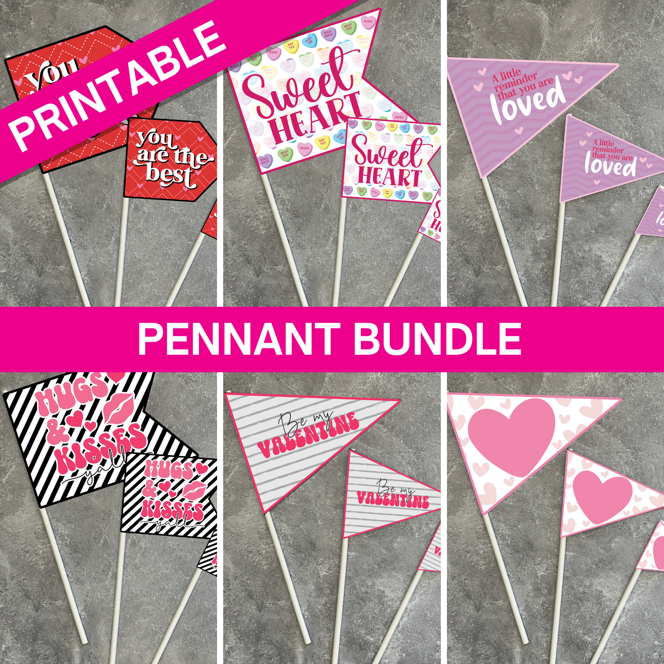 Lots of Love Printables - Pennants Bundle