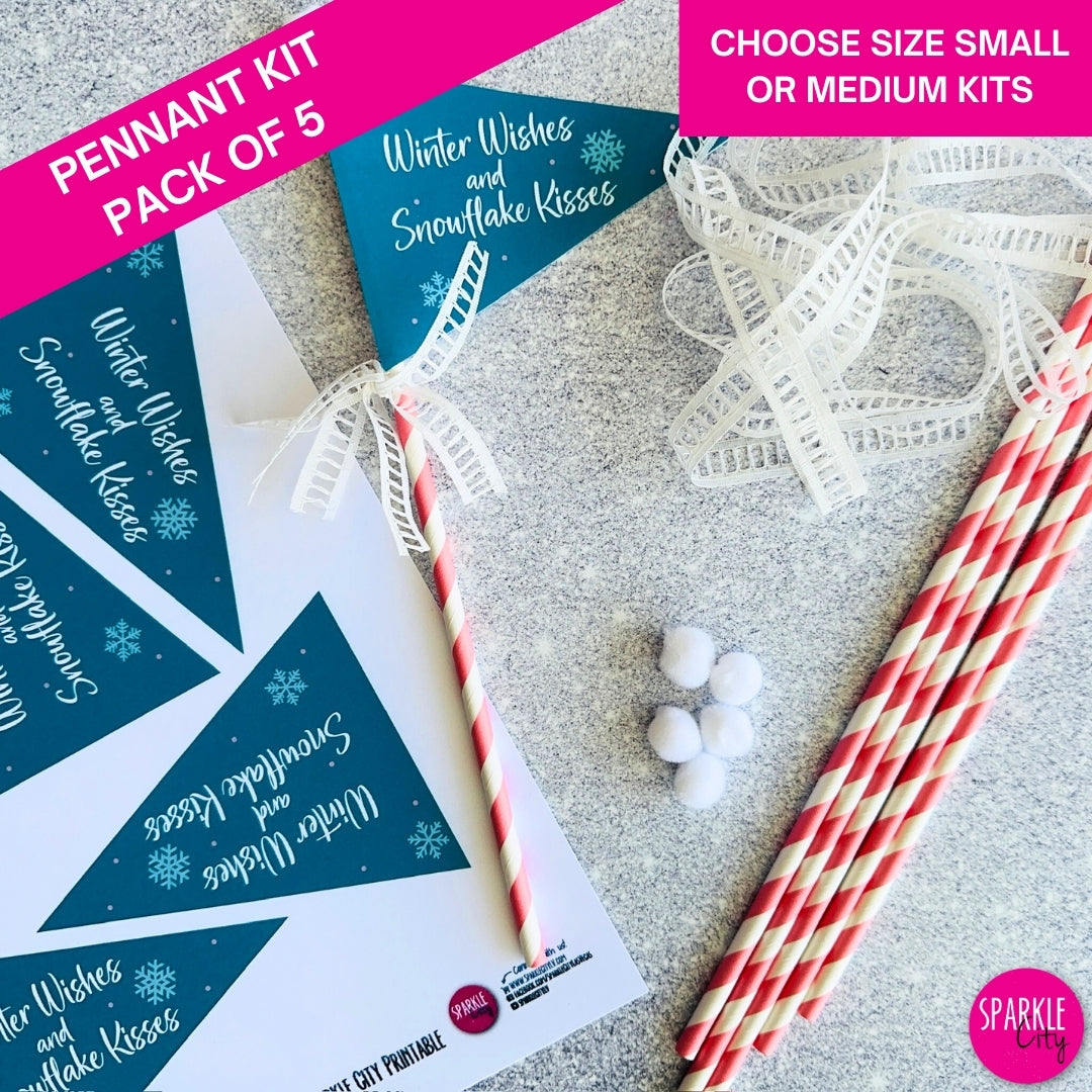 Pennant Kit - Winter Wishes & Snowflake Kisses