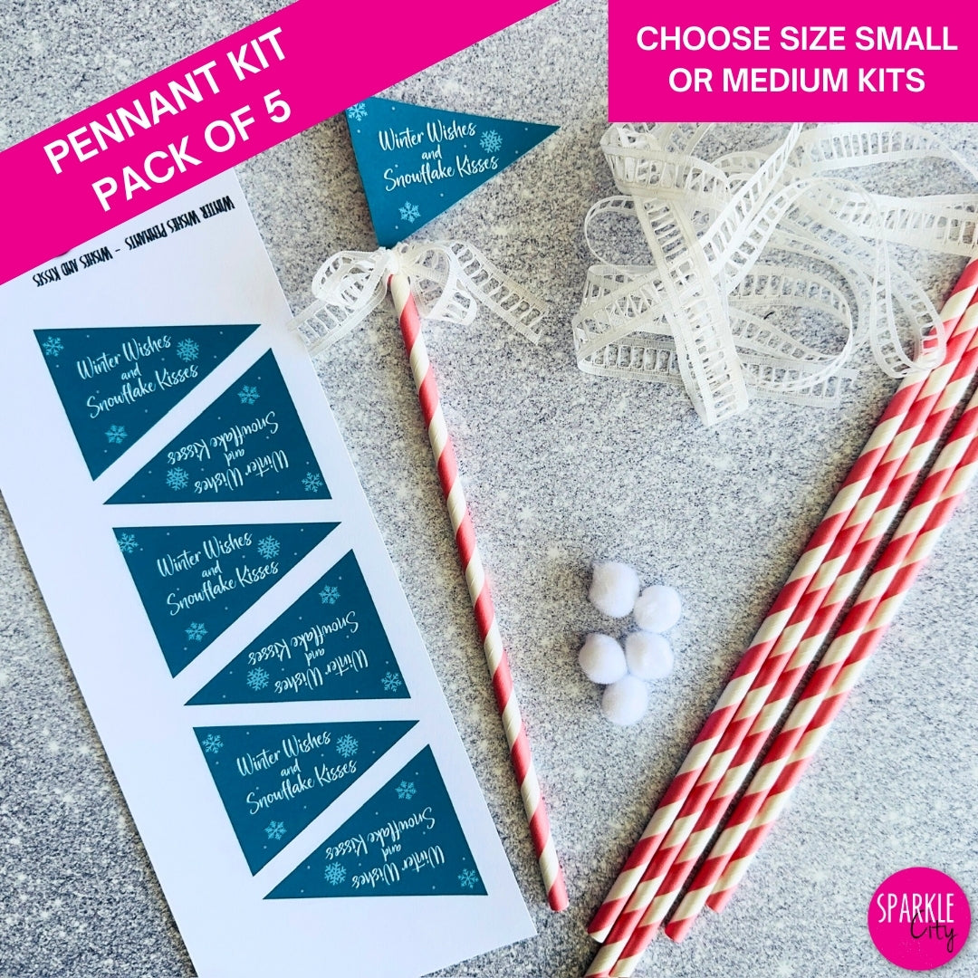 Pennant Kit - Winter Wishes & Snowflake Kisses