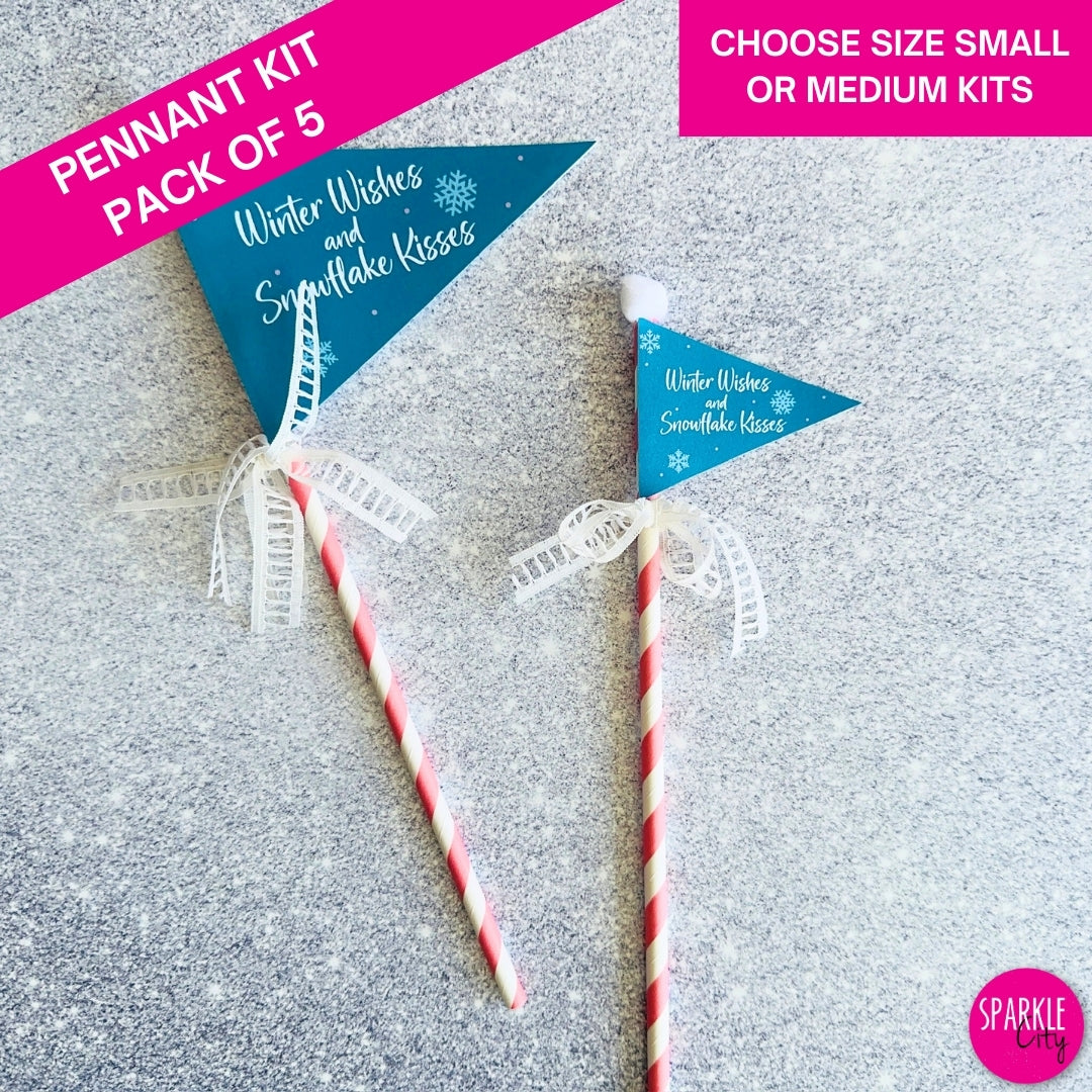 Pennant Kit - Winter Wishes & Snowflake Kisses