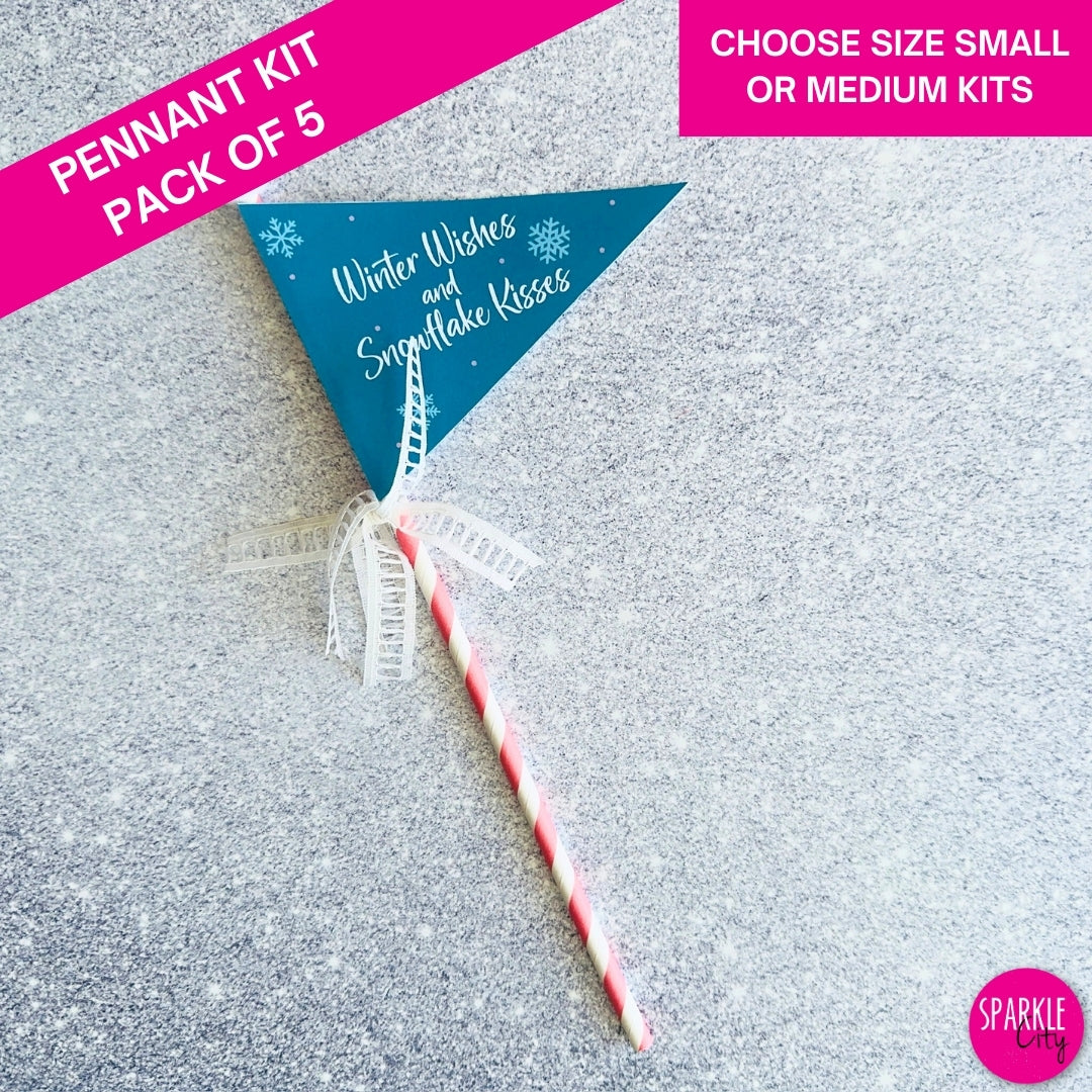 Pennant Kit - Winter Wishes & Snowflake Kisses