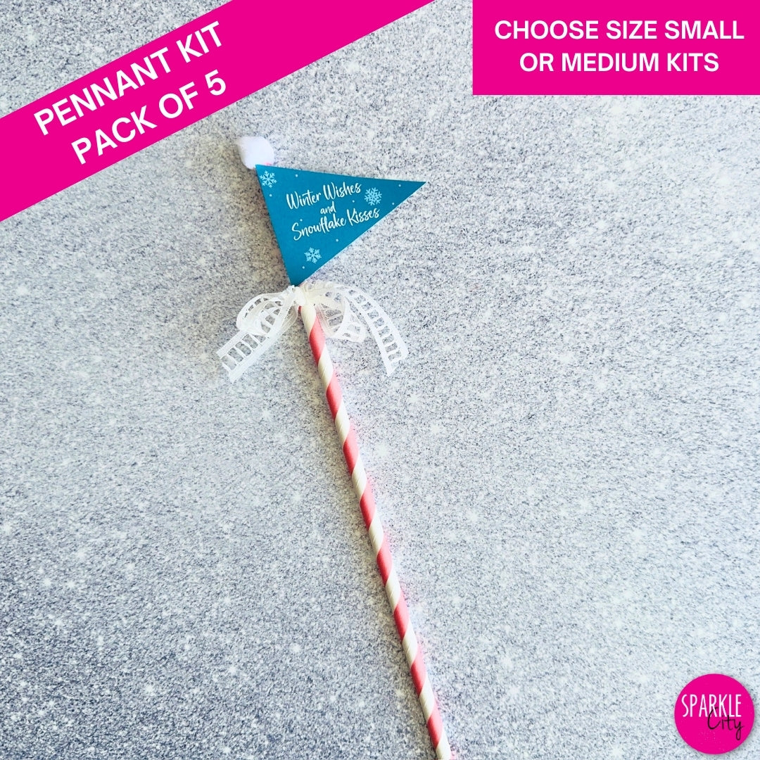 Pennant Kit - Winter Wishes & Snowflake Kisses