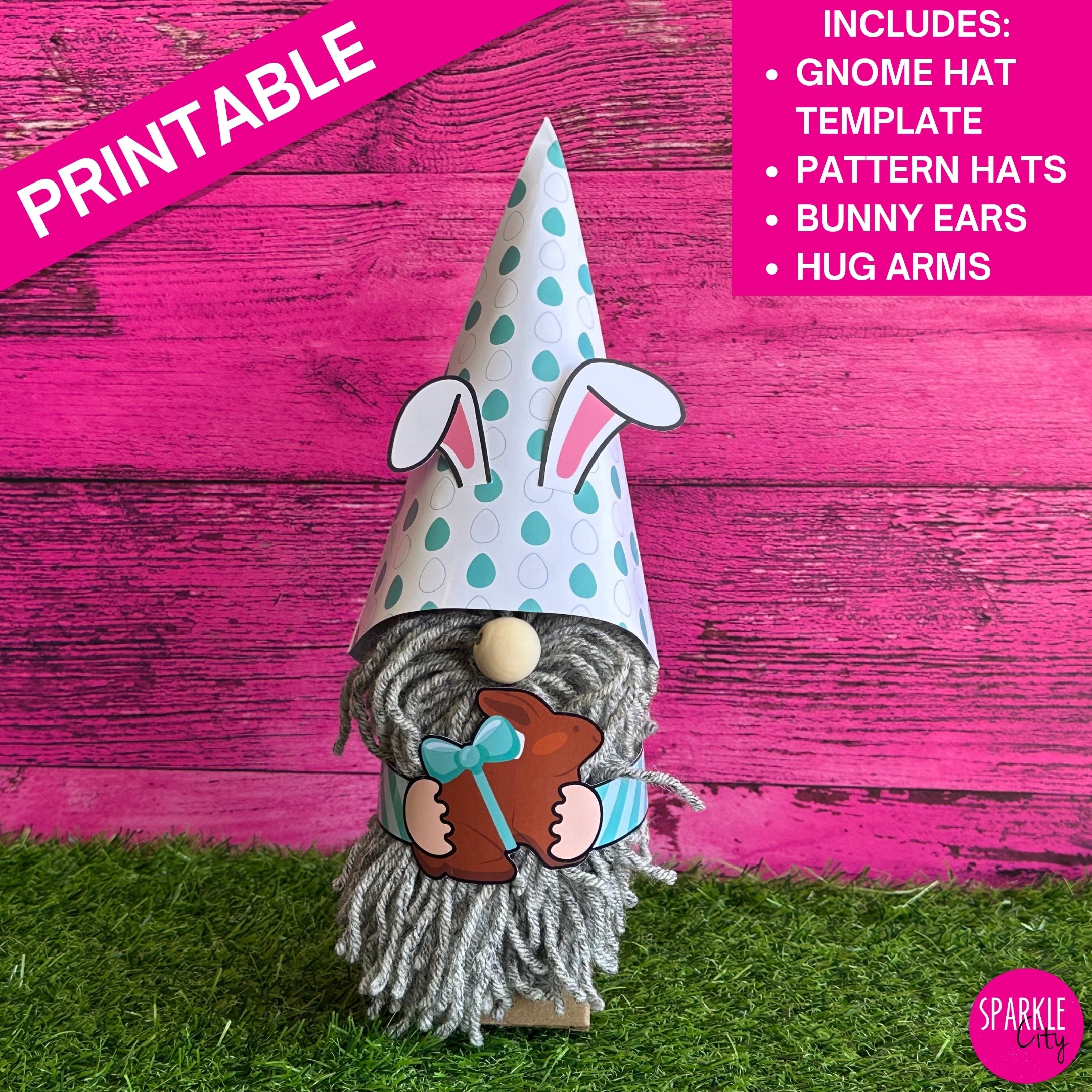 Gnome Hats, Hug Arms and Bunny Ears Bundle - Easter Wishes - Printable Collection