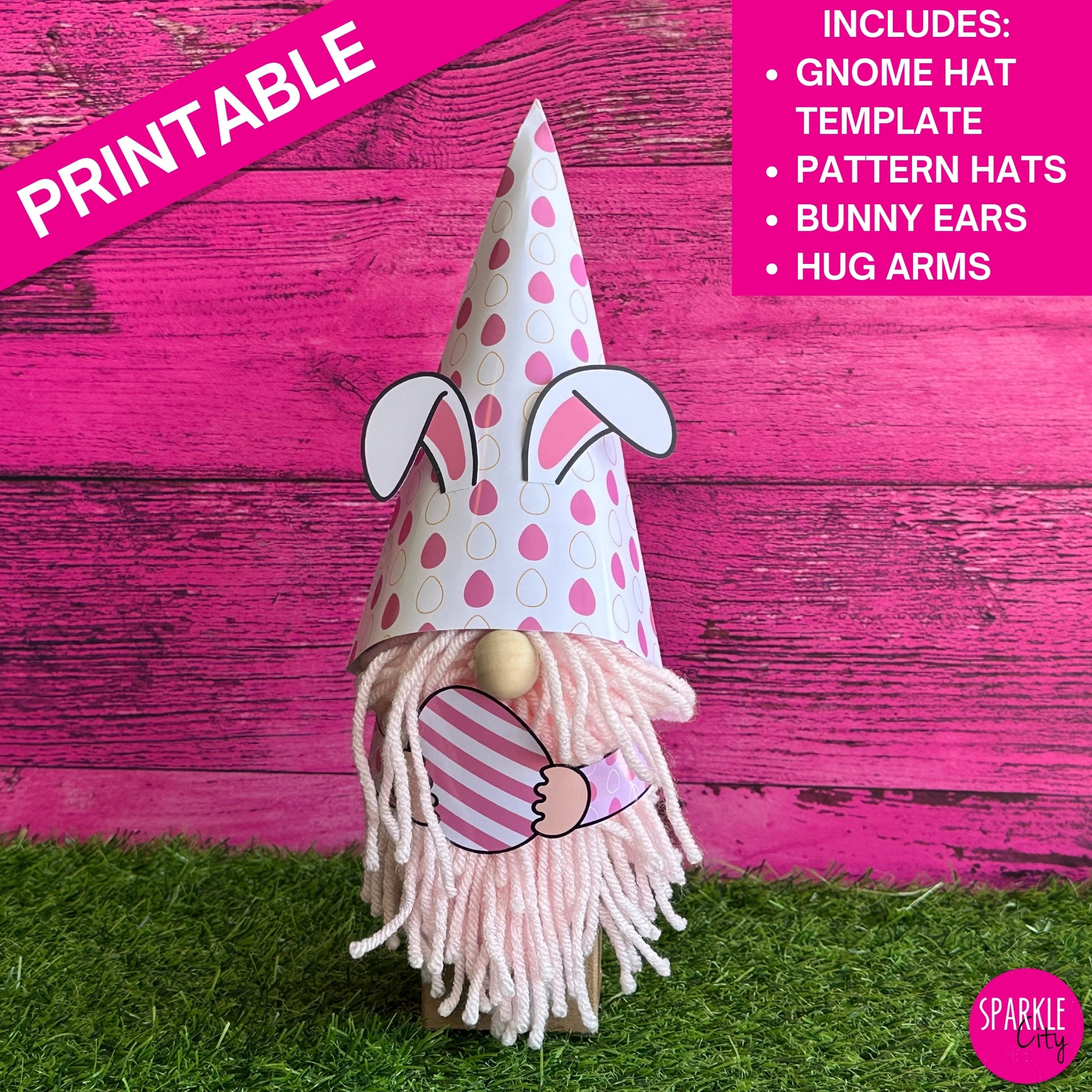 Gnome Hats, Hug Arms and Bunny Ears Bundle - Easter Wishes - Printable Collection