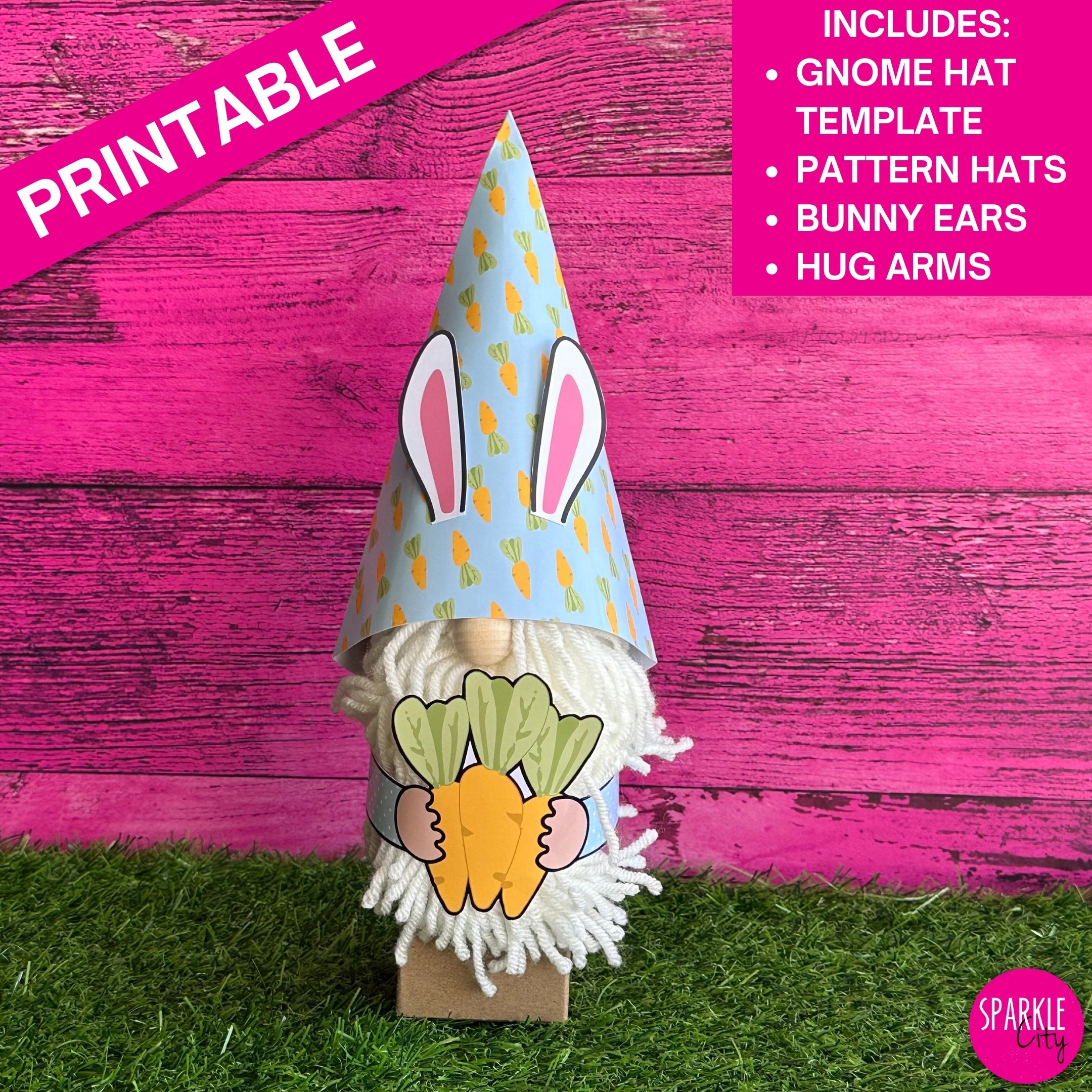 Gnome Hats, Hug Arms and Bunny Ears Bundle - Easter Wishes - Printable Collection