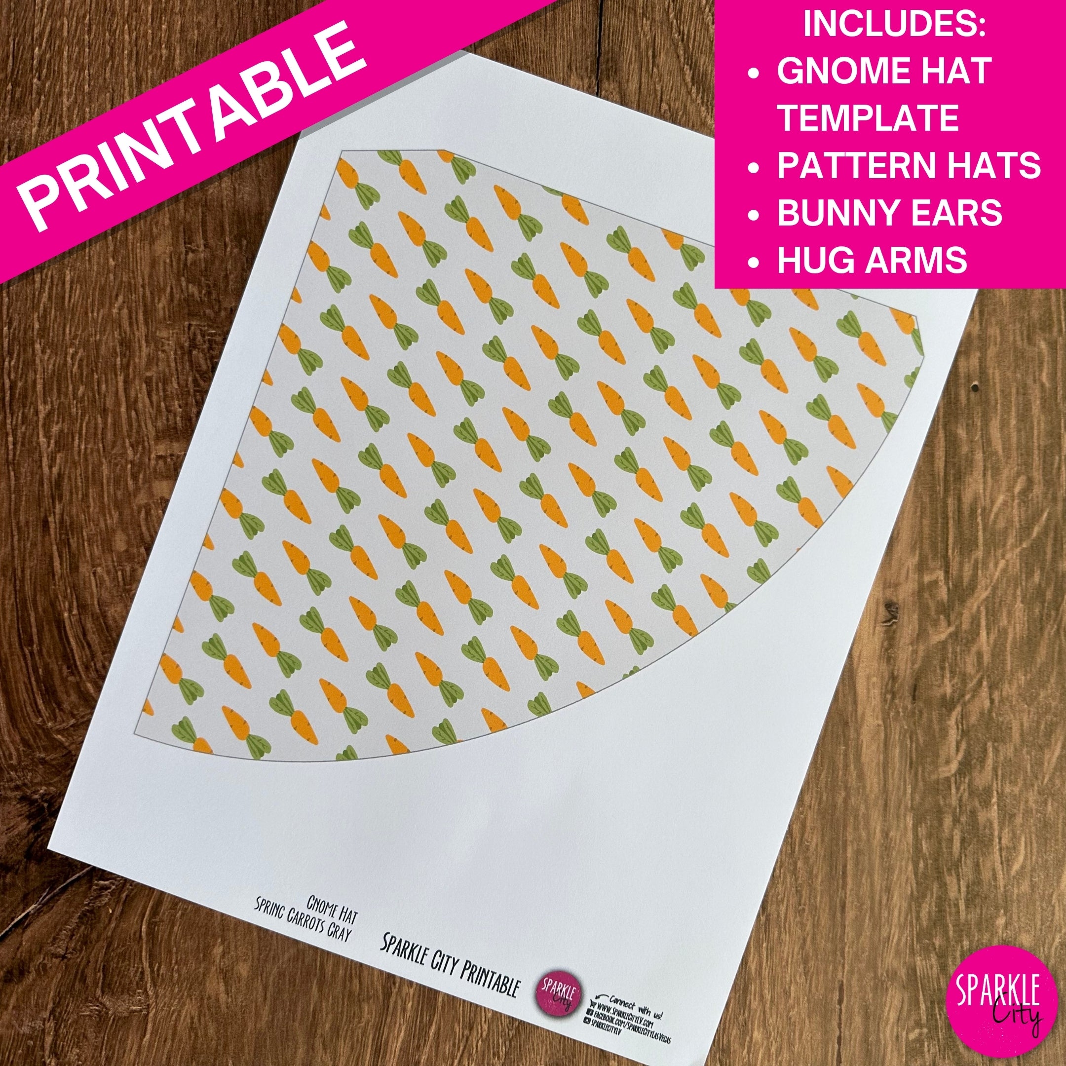 Gnome Hats, Hug Arms and Bunny Ears Bundle - Easter Wishes - Printable Collection