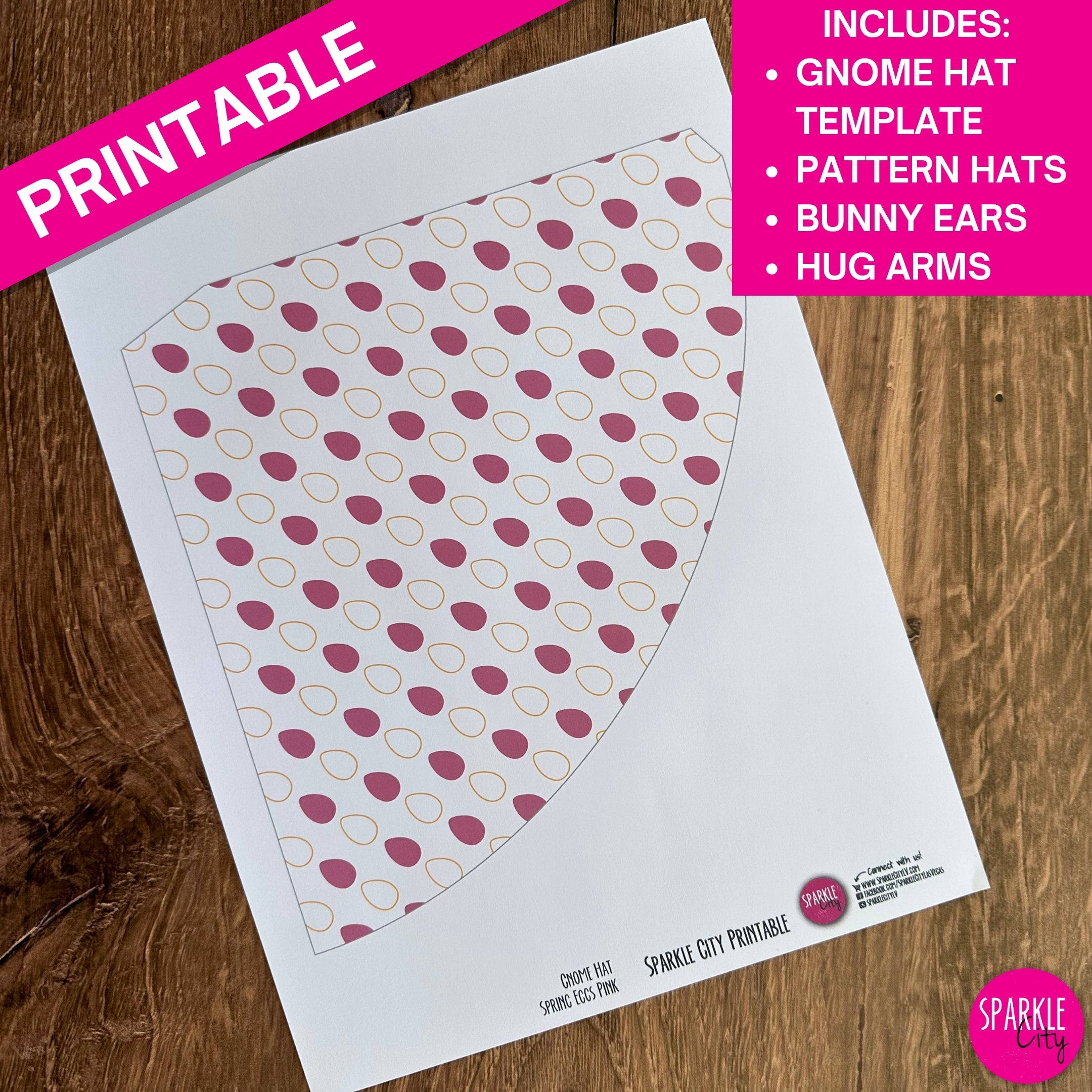 Gnome Hats, Hug Arms and Bunny Ears Bundle - Easter Wishes - Printable Collection