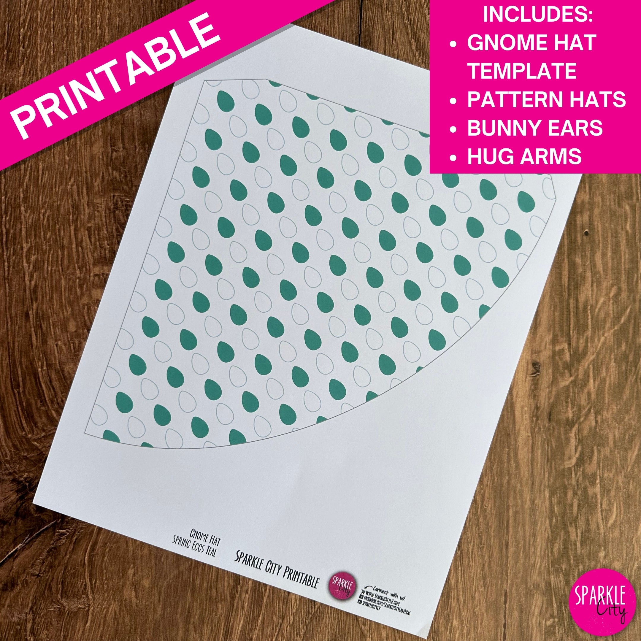 Gnome Hats, Hug Arms and Bunny Ears Bundle - Easter Wishes - Printable Collection