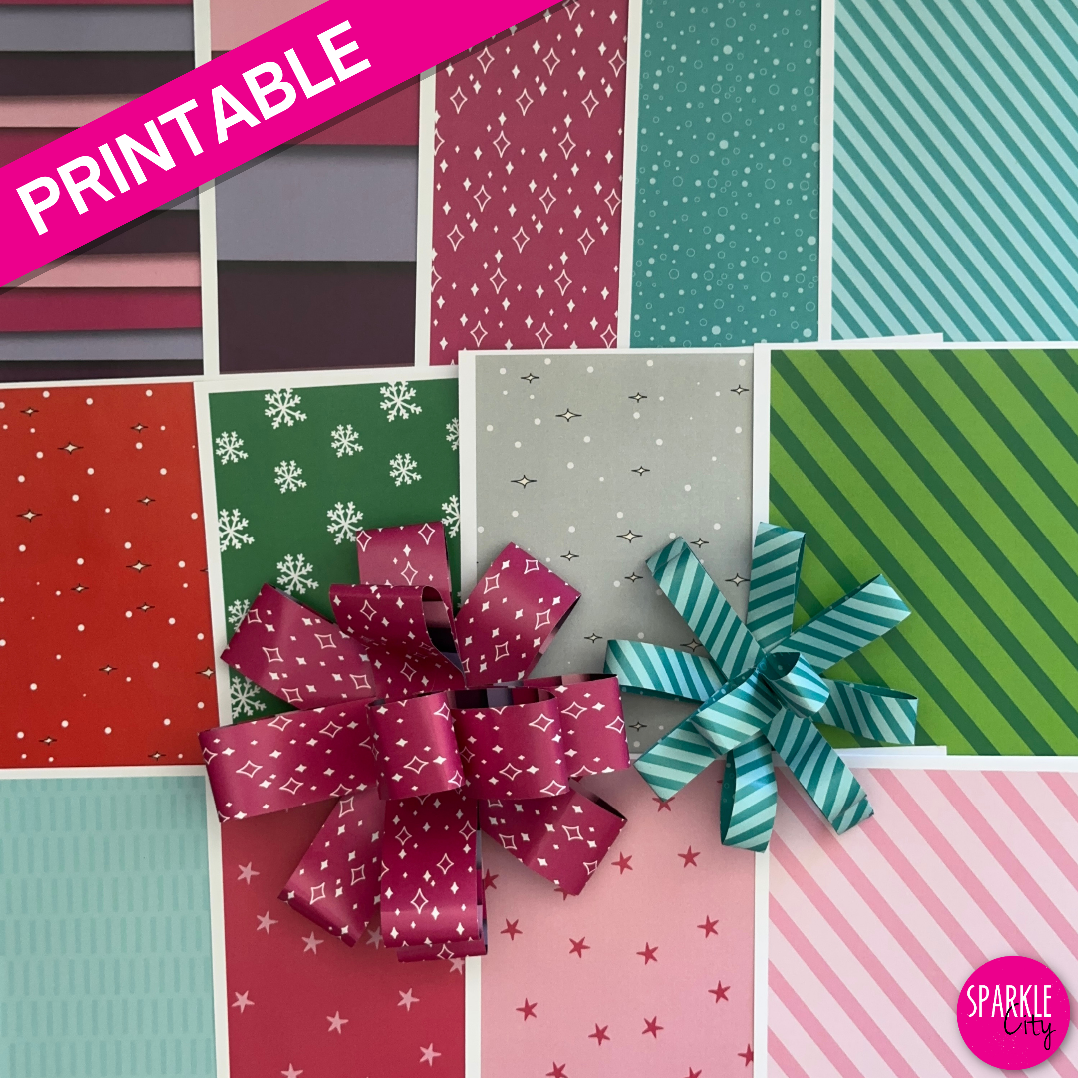 Winter Wishes Printables - Pattern Paper