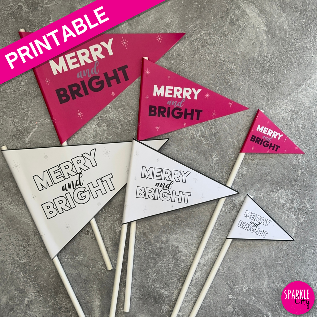 Winter Wishes Printables - Pennants - Merry and Bright winter-wishes-printables-pennants-merry-and-bright